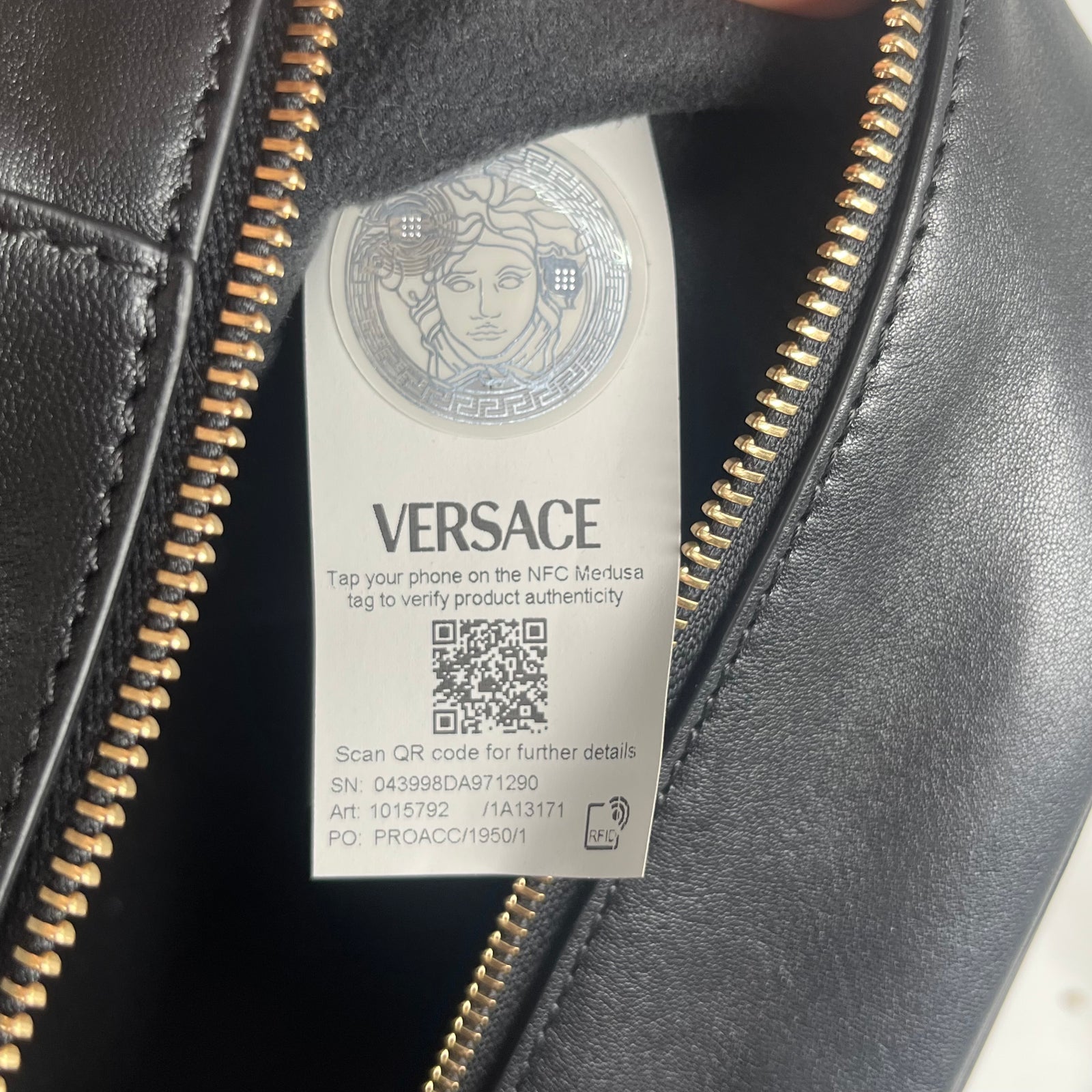 Versace Black Bowling Purse