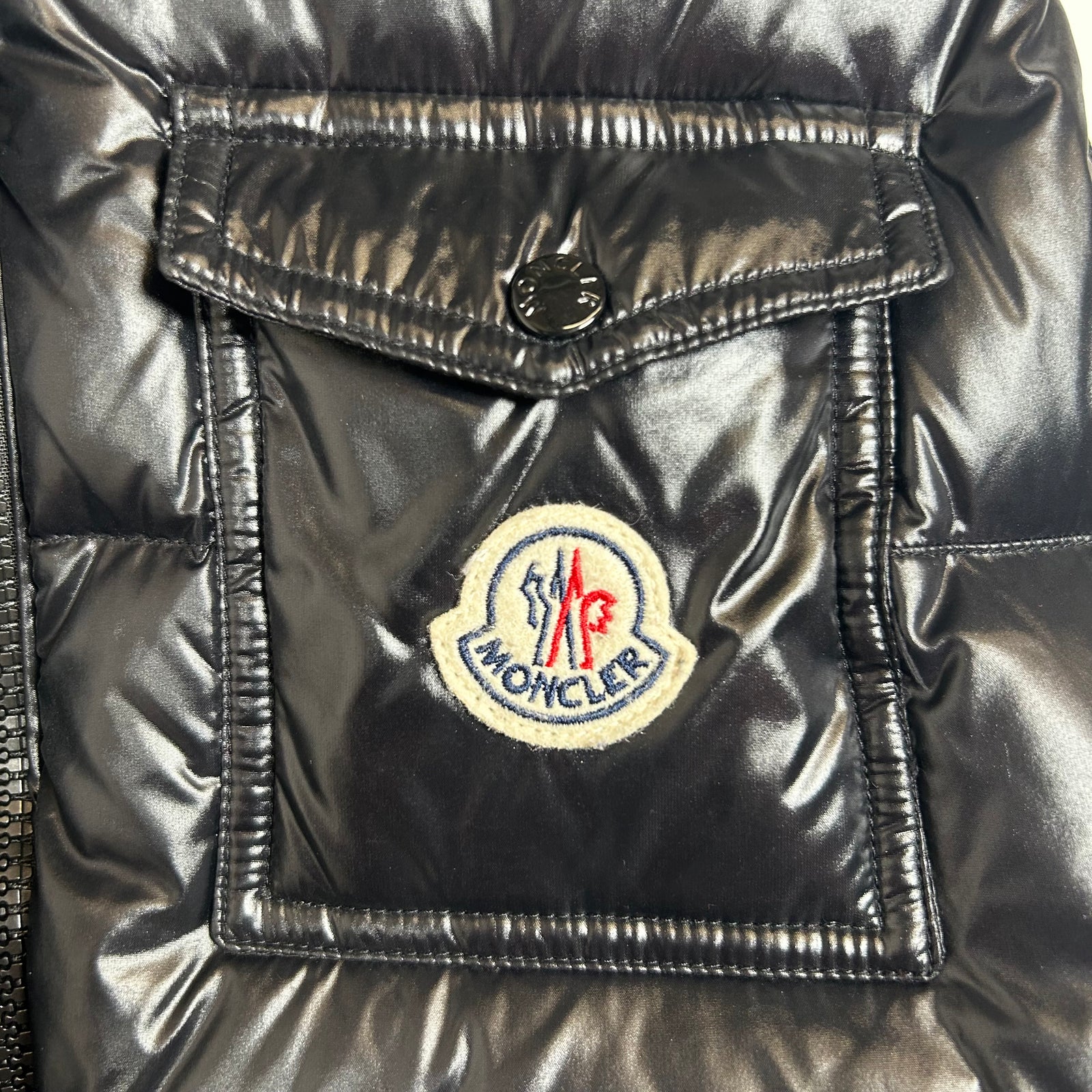 Moncler Black Puffer Vest Size 4
