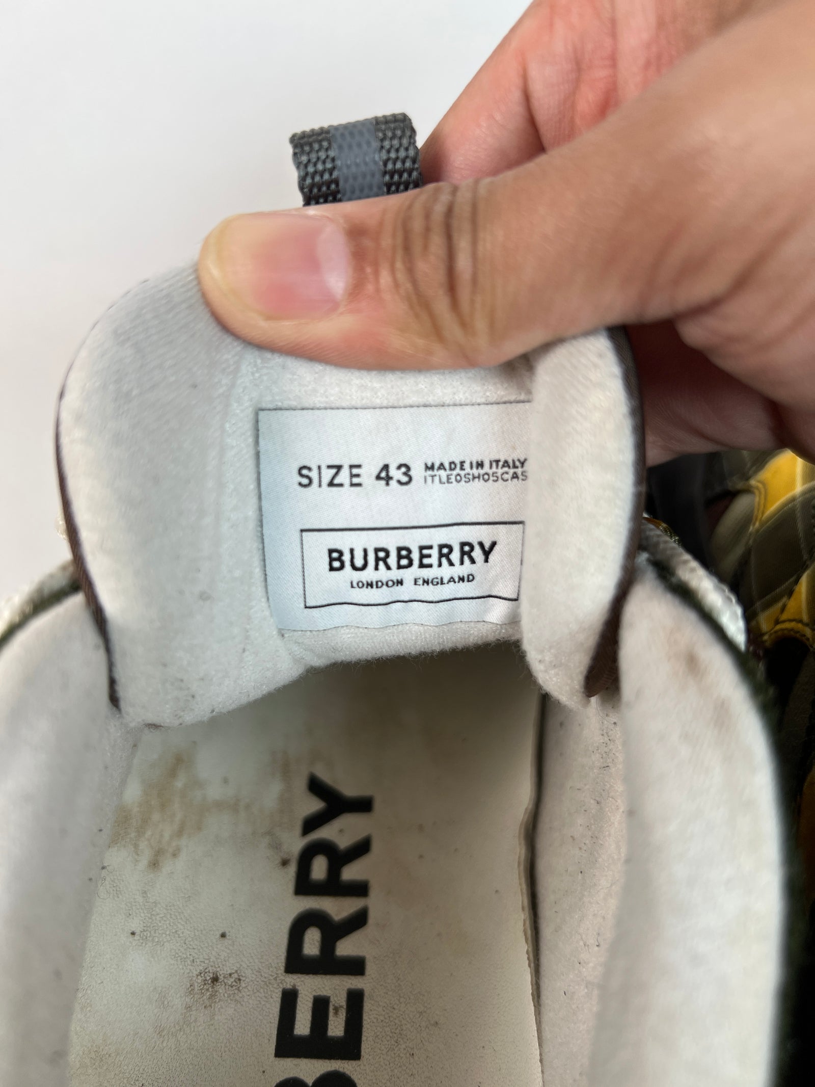 Burberry Arthur Green/Yellow Sneakers Sz 43
