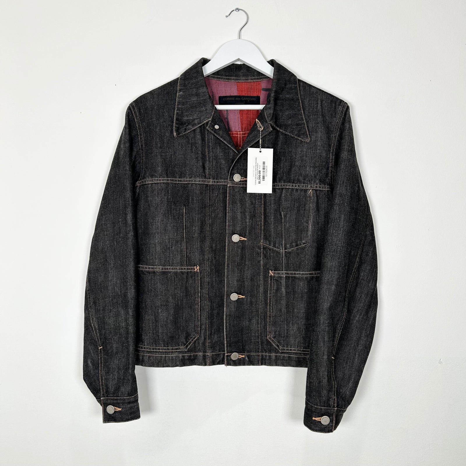 Commes Des Garcon 02AW Cuba Reversible Denim Jacket Size Medium