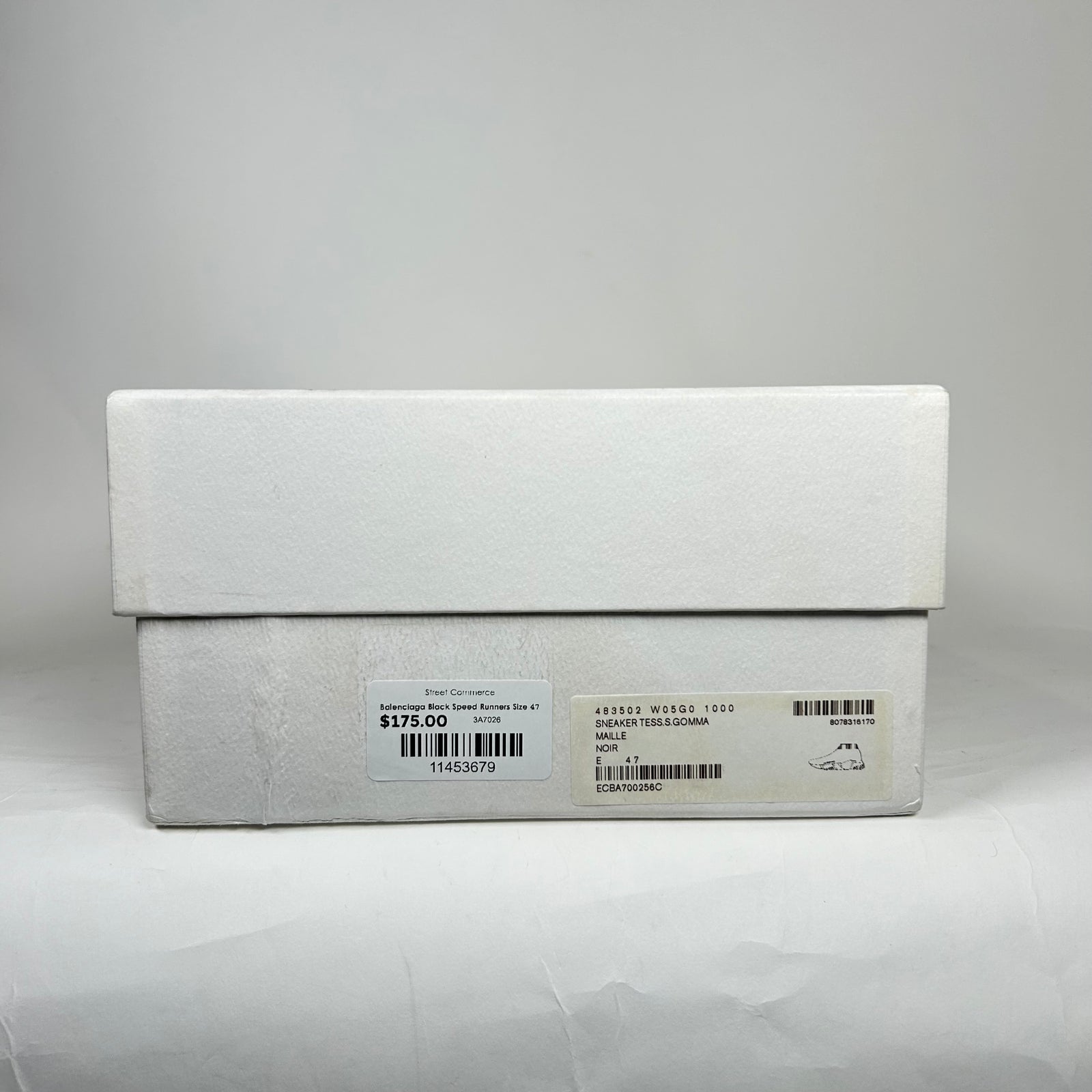 Balenciaga Black Speed Runners Size 47