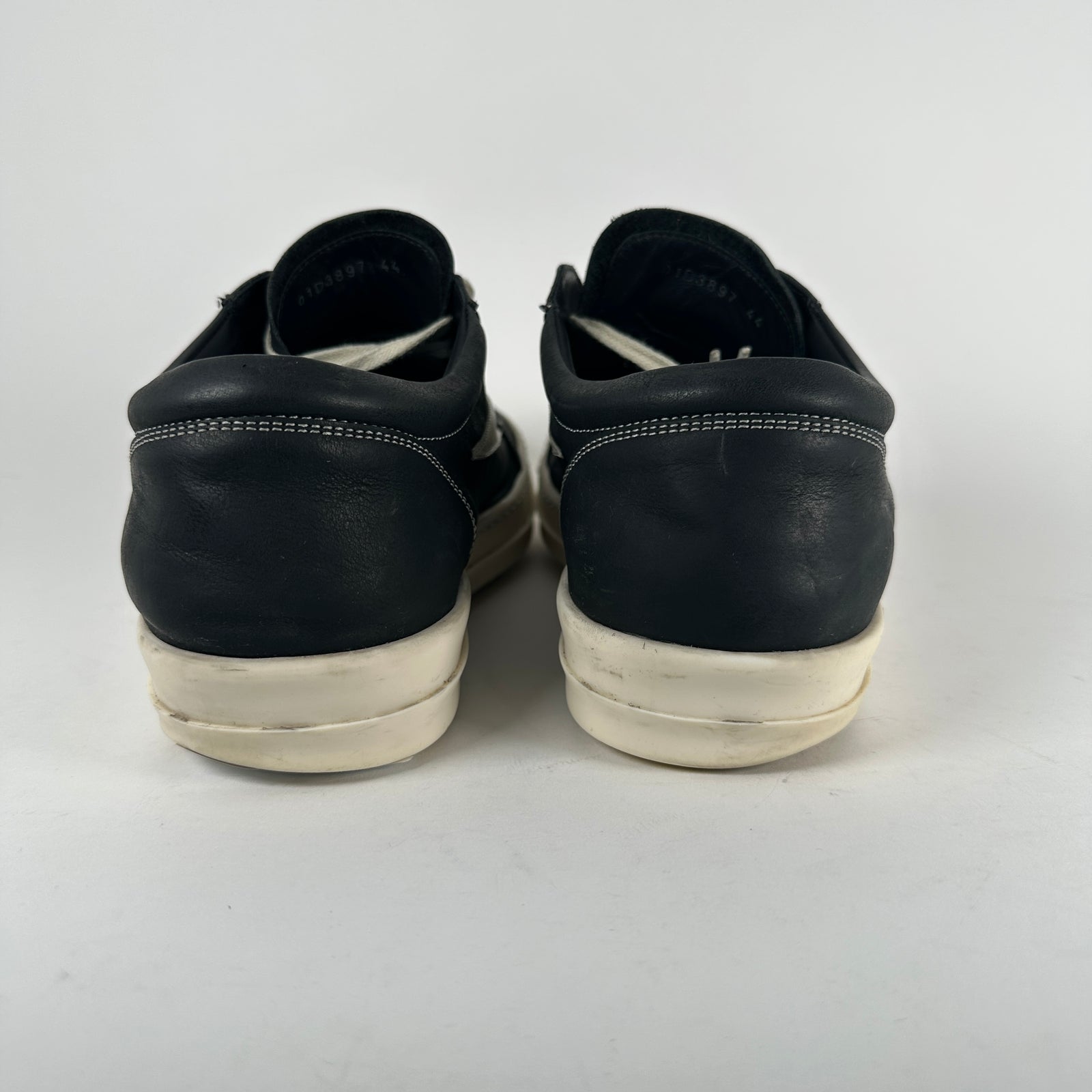 Rick Owens Black/Milk Vintage Low Top Sneakers Size 44
