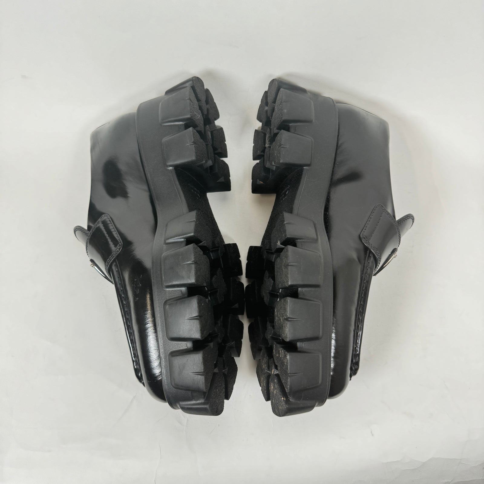 Prada Black Pointy Monolith Loafer Size 37.5