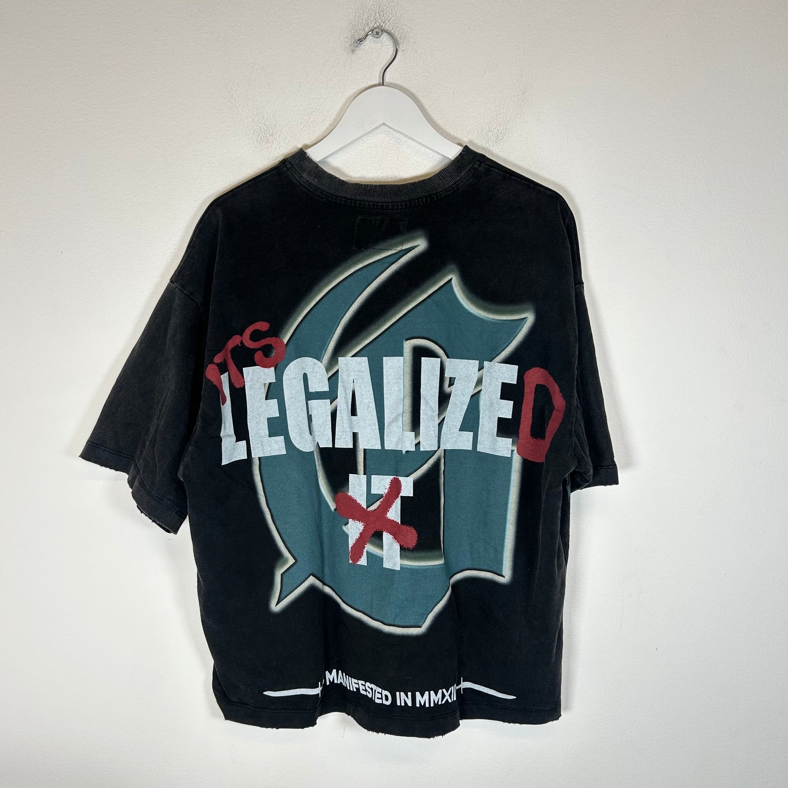 Godspeed Black Skeleton Farmer Logo T-Shirt Size S