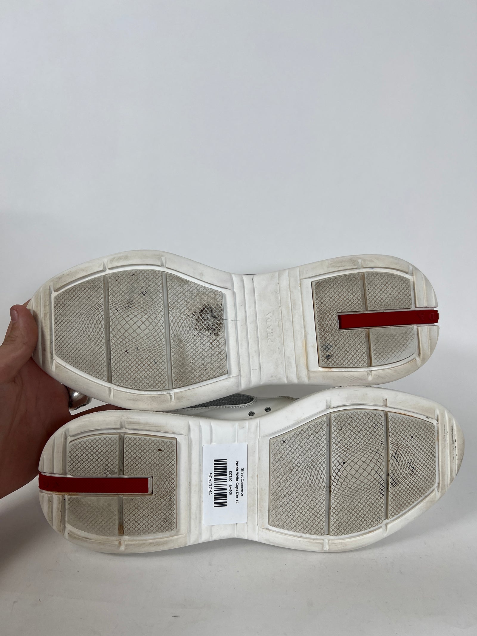 Prada White Cups Size 12