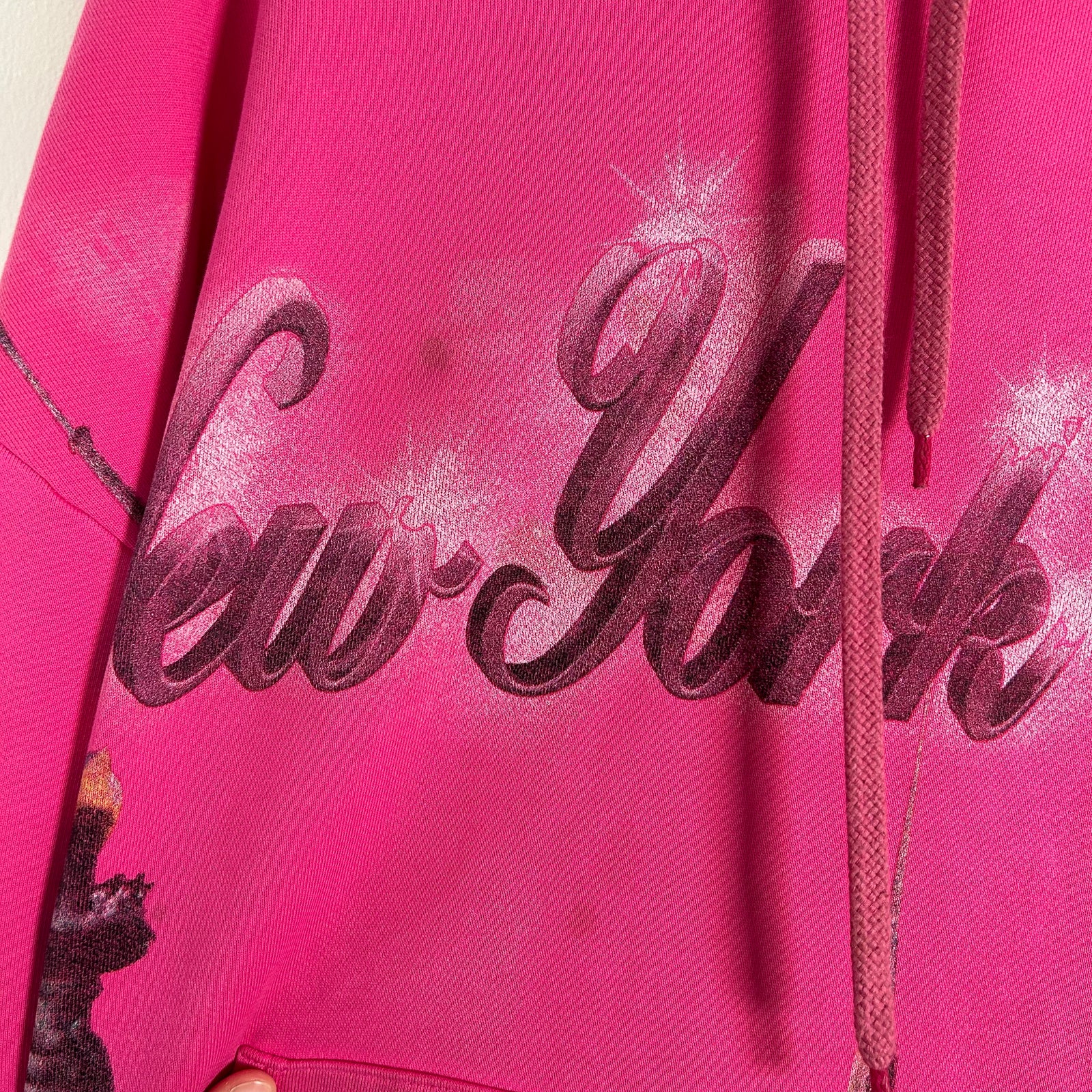 Balenciaga Airbrushed NYC Pink Hoodie Size XL