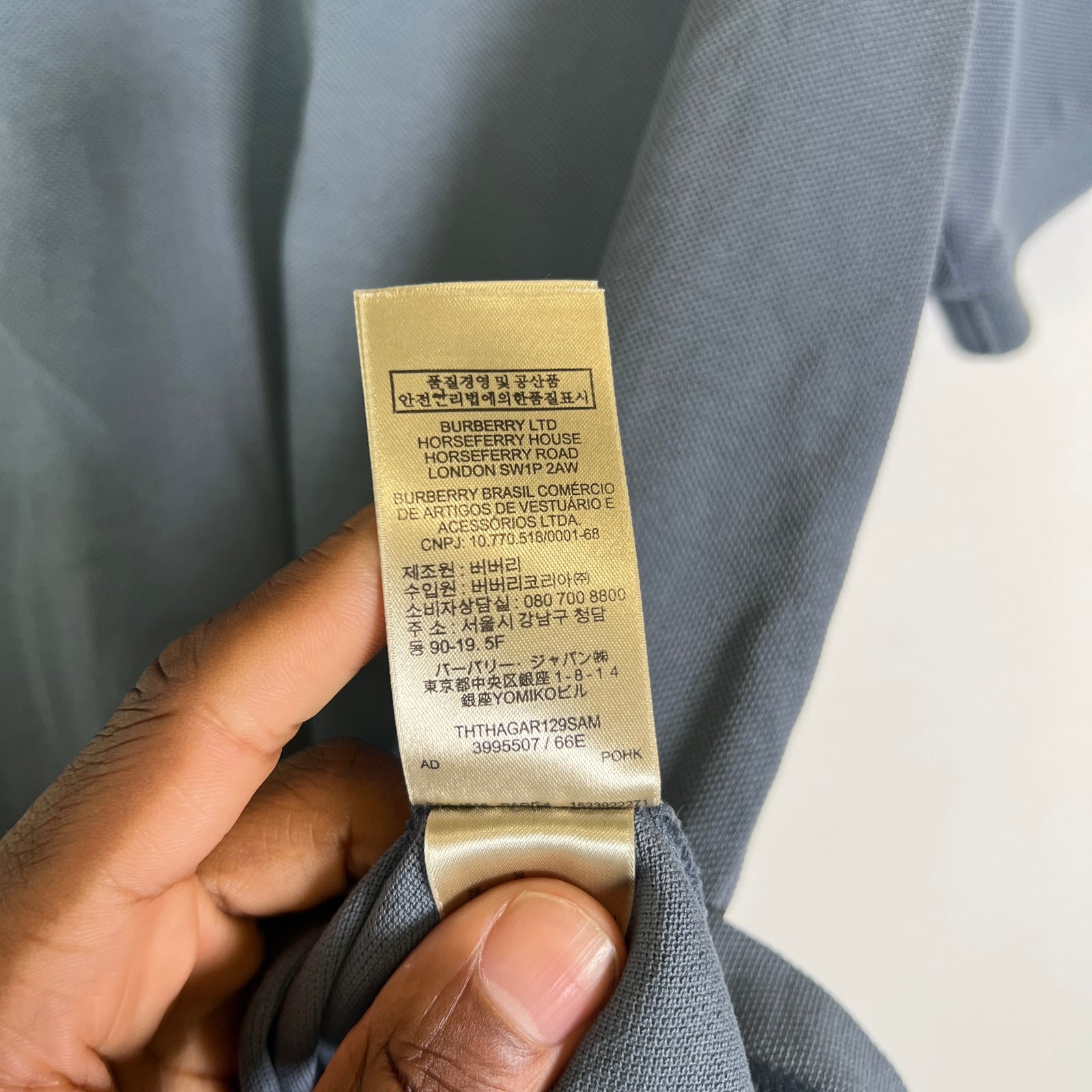 Burberry Brit Grey Check Polo Shirt
