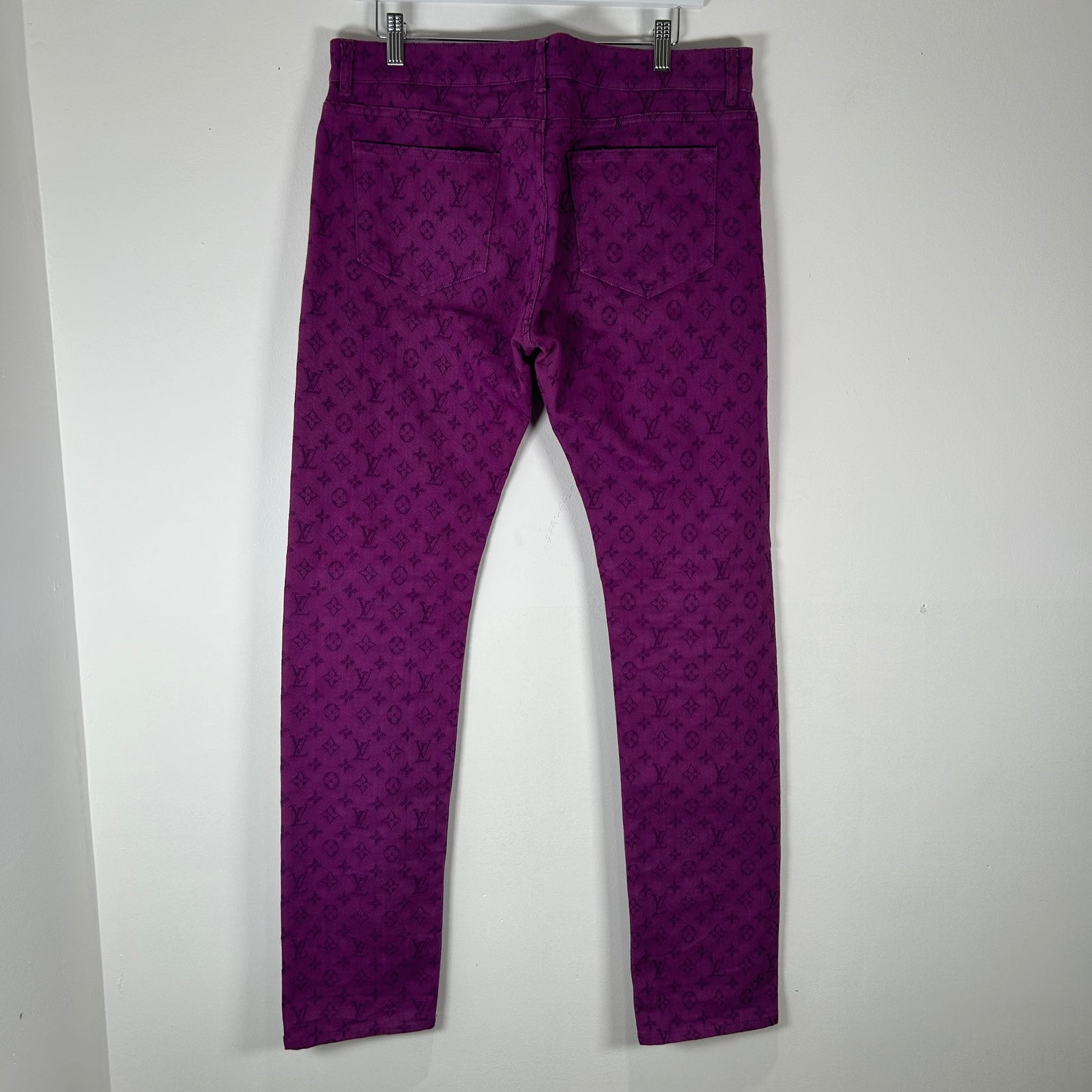 Louis Vuitton Purple Monogram Jeans Size 34