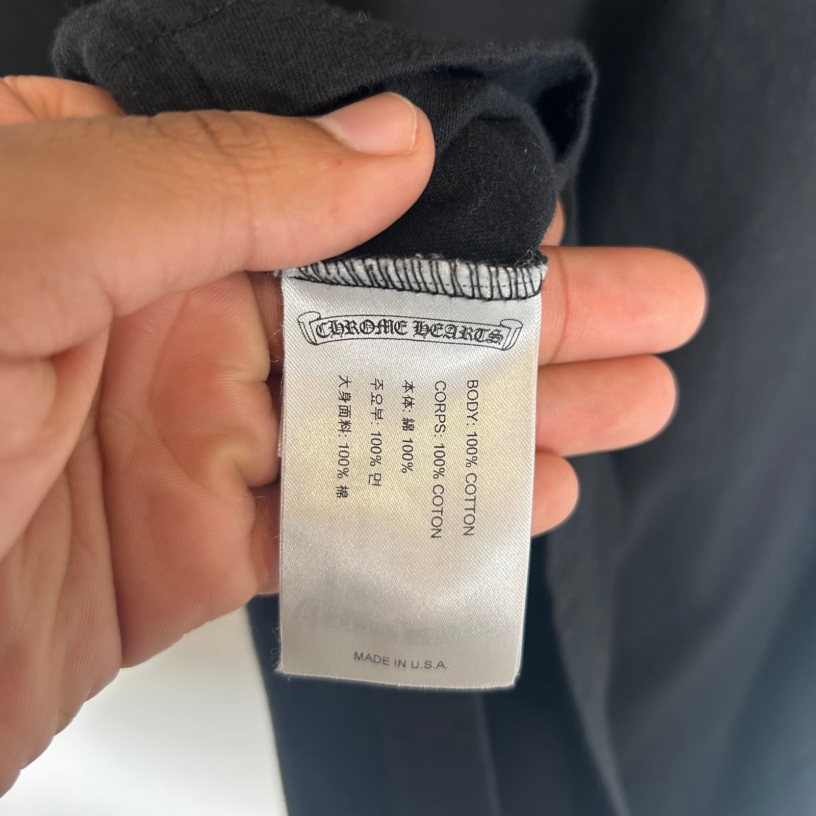 Chrome Hearts Black T-shirt Size XL