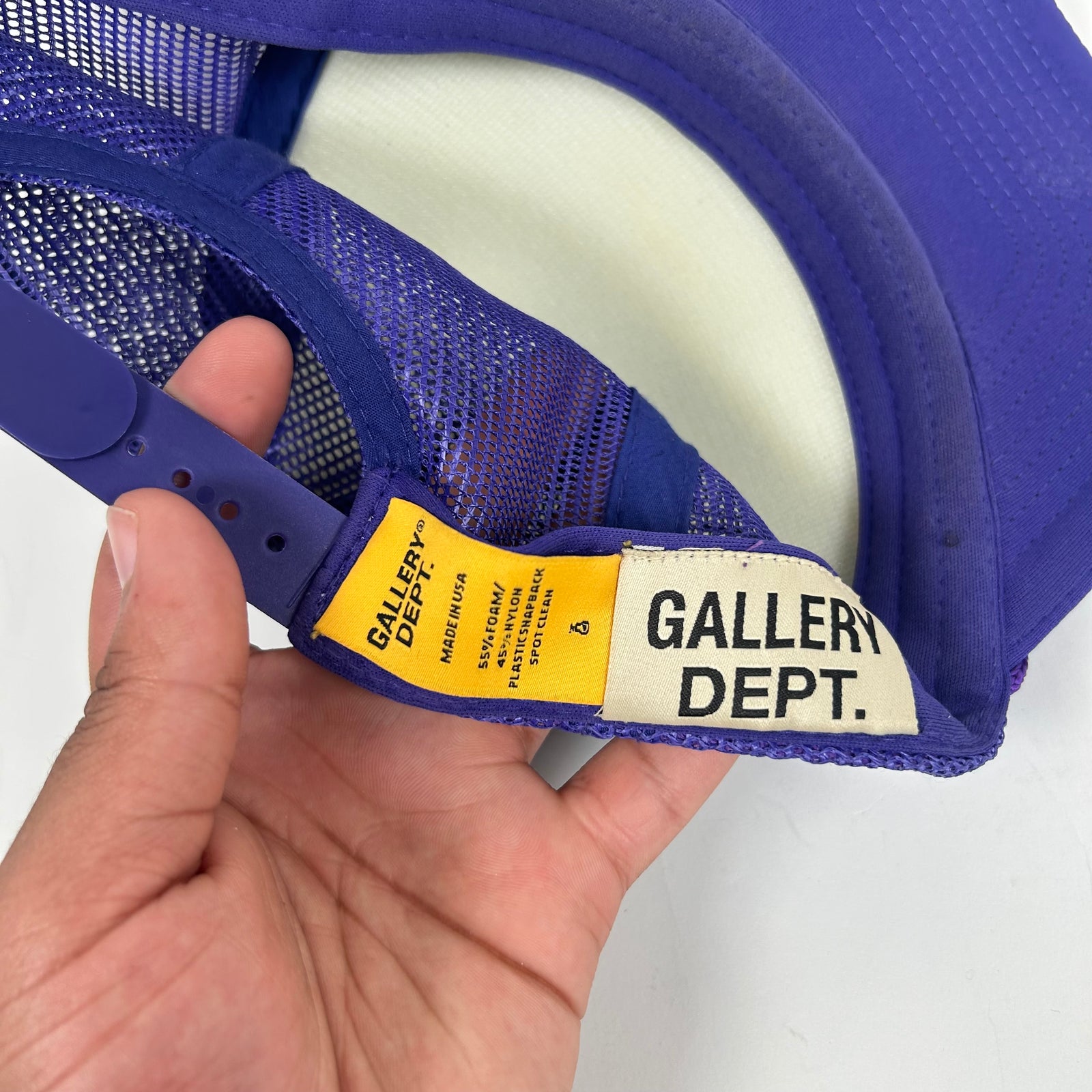 Gallery Dept Purple/Yellow Logo Trucker Hat