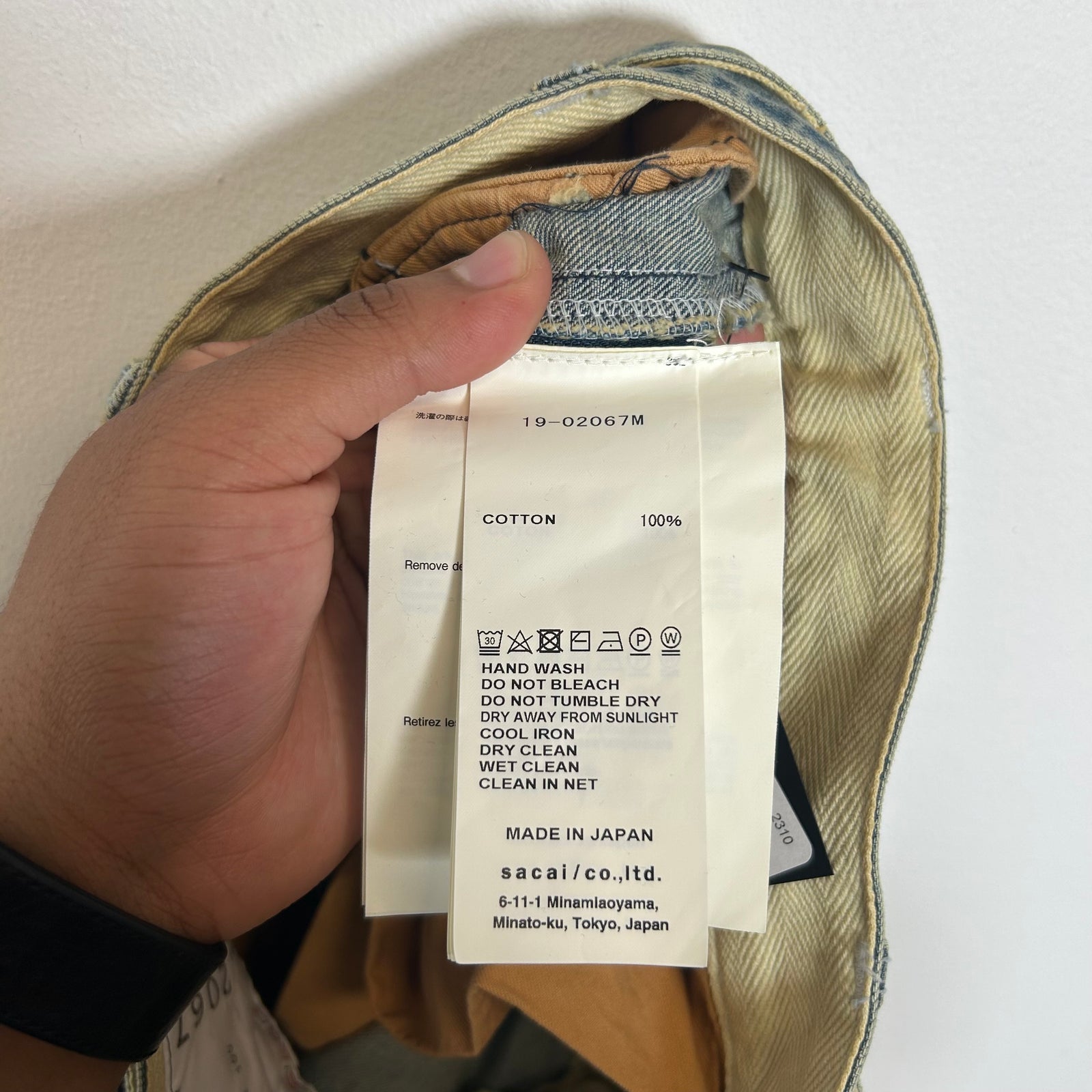 Sacai Lightwash Zipper Denim Jeans 32
