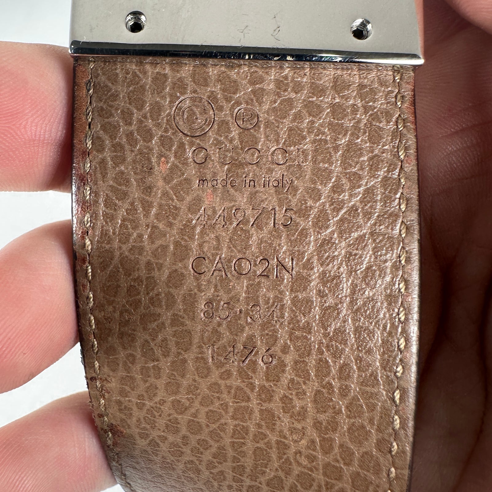 Gucci Black Interlocking "GG" Belt Size 34