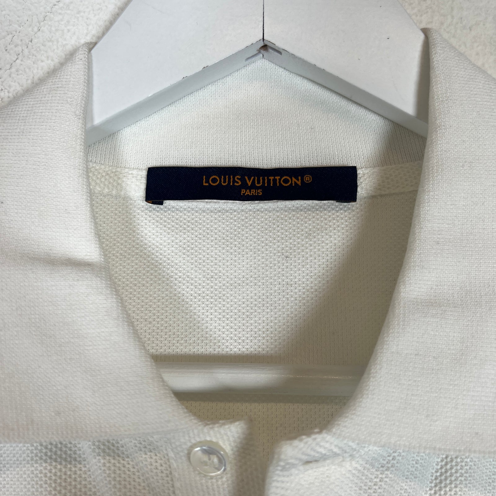 Louis Vuitton AW23 White LV Studios 1854 Embroidered Polo Shirt Size S
