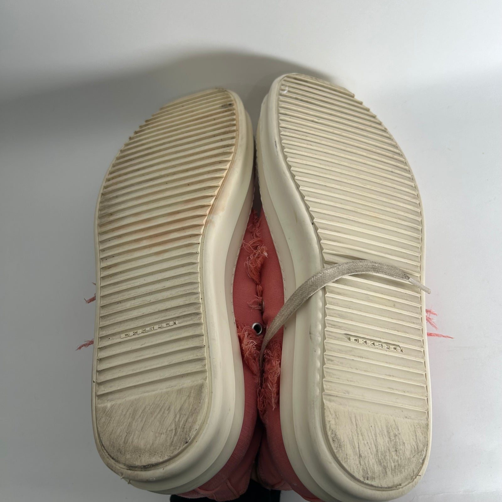Rick Owens DrkShdw Pink Distressed Low-Top Ramones Size 12