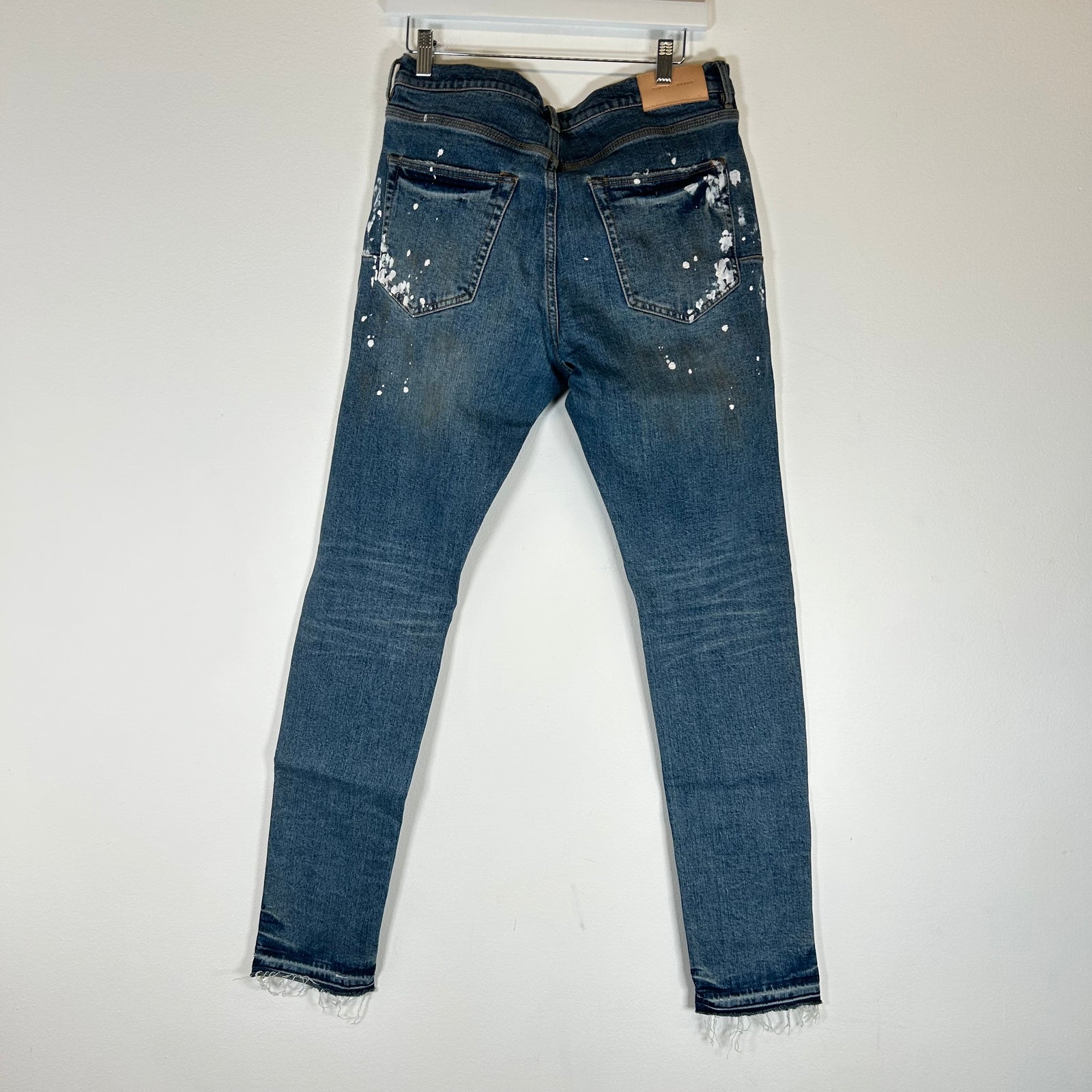 Purple Lightwash Paint Splatter Jeans Size 31