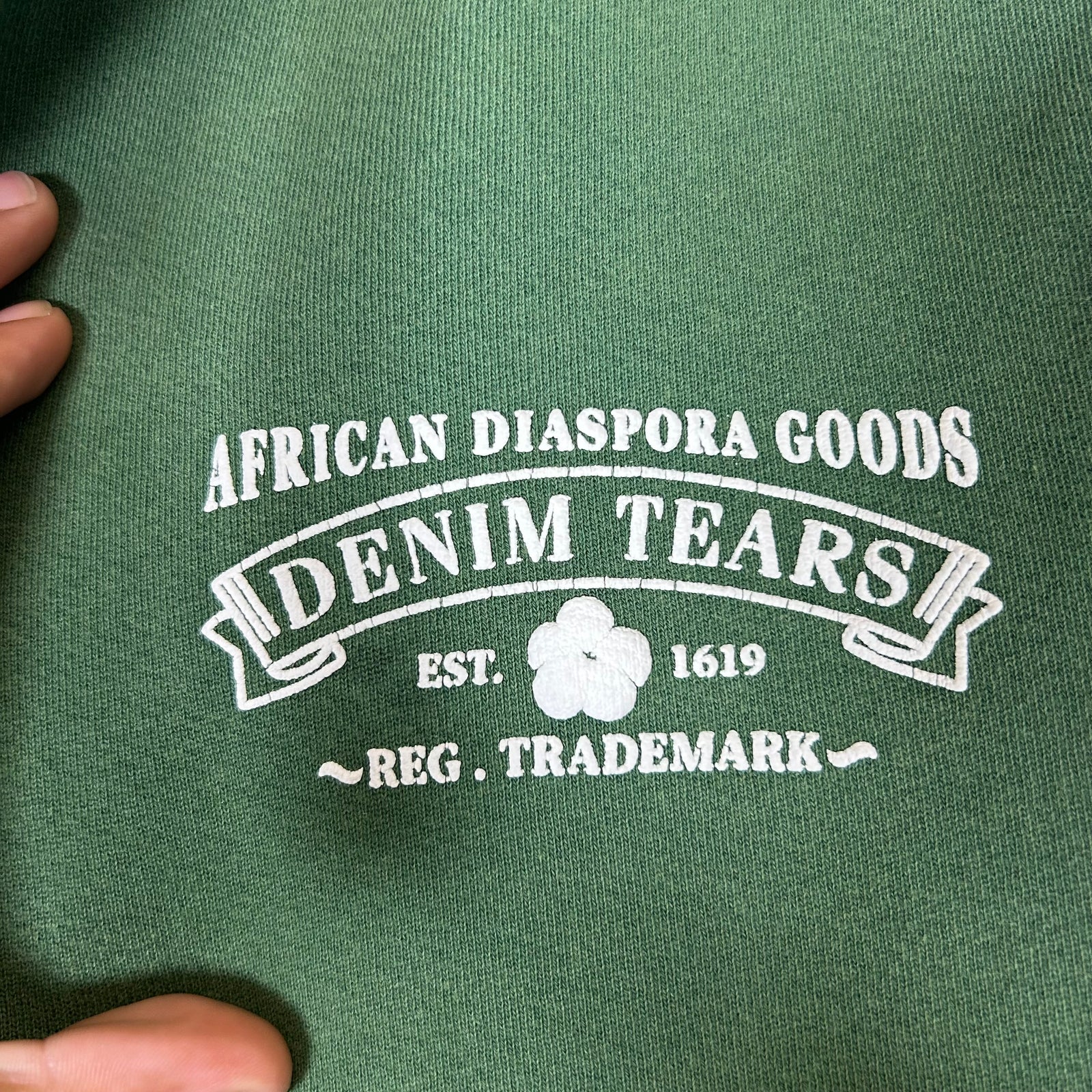 Denim Tears Green Logo Sweatpants Size M