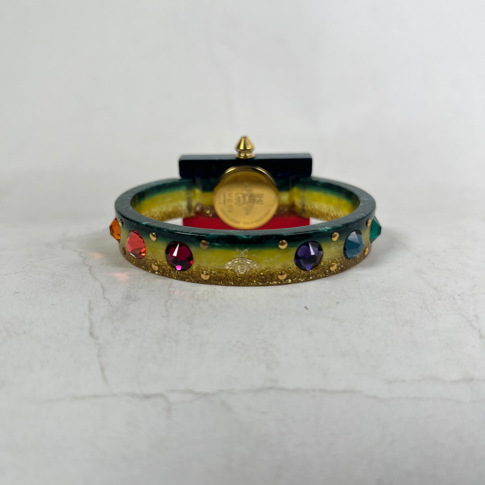 Gucci Vintage Rainbow Plexiglass Web Watch