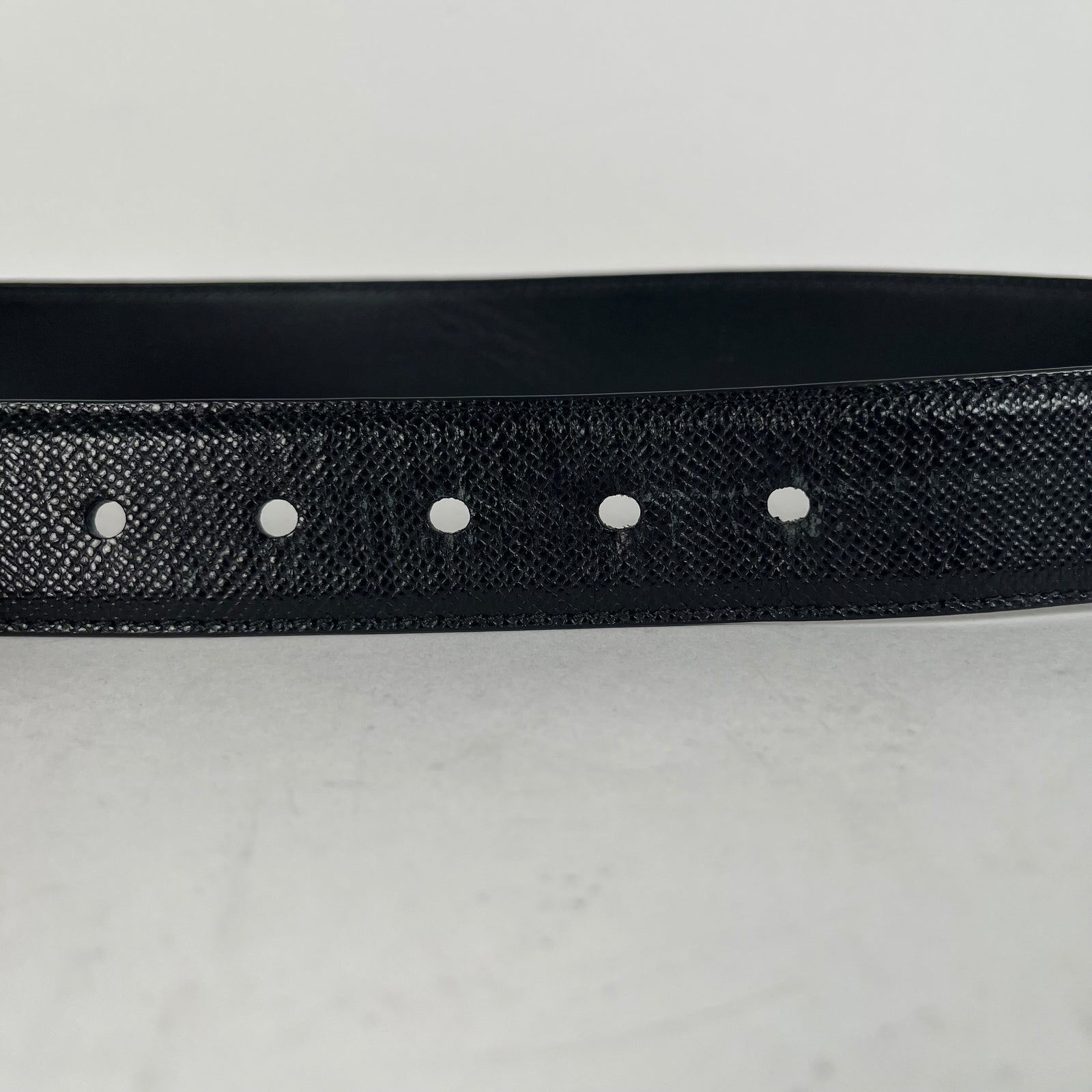 Prada Black Leather Belt Size 34