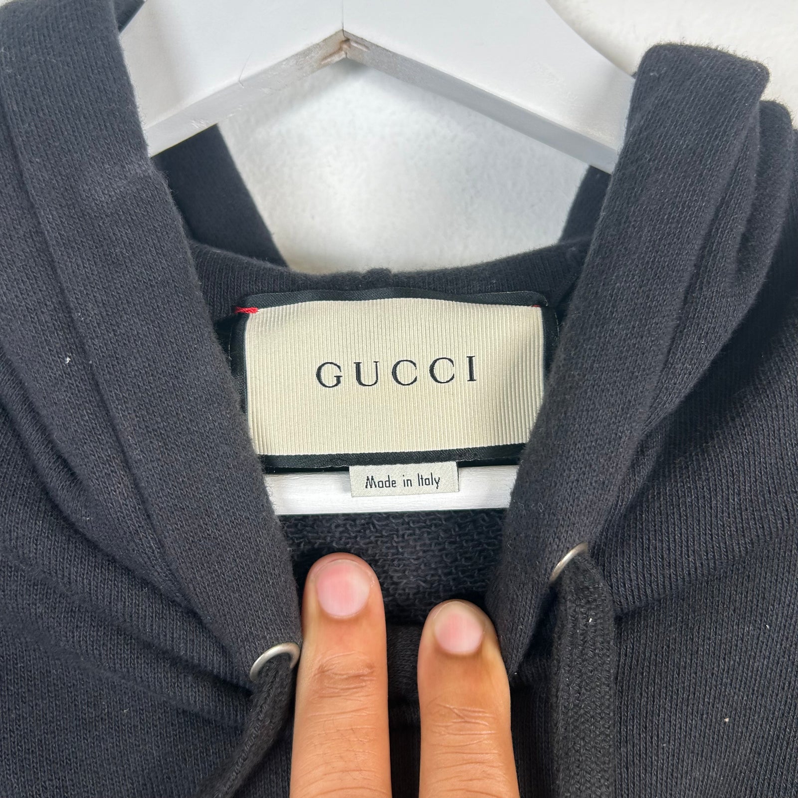 Gucci Black Red Wolf Hoodie Size XS