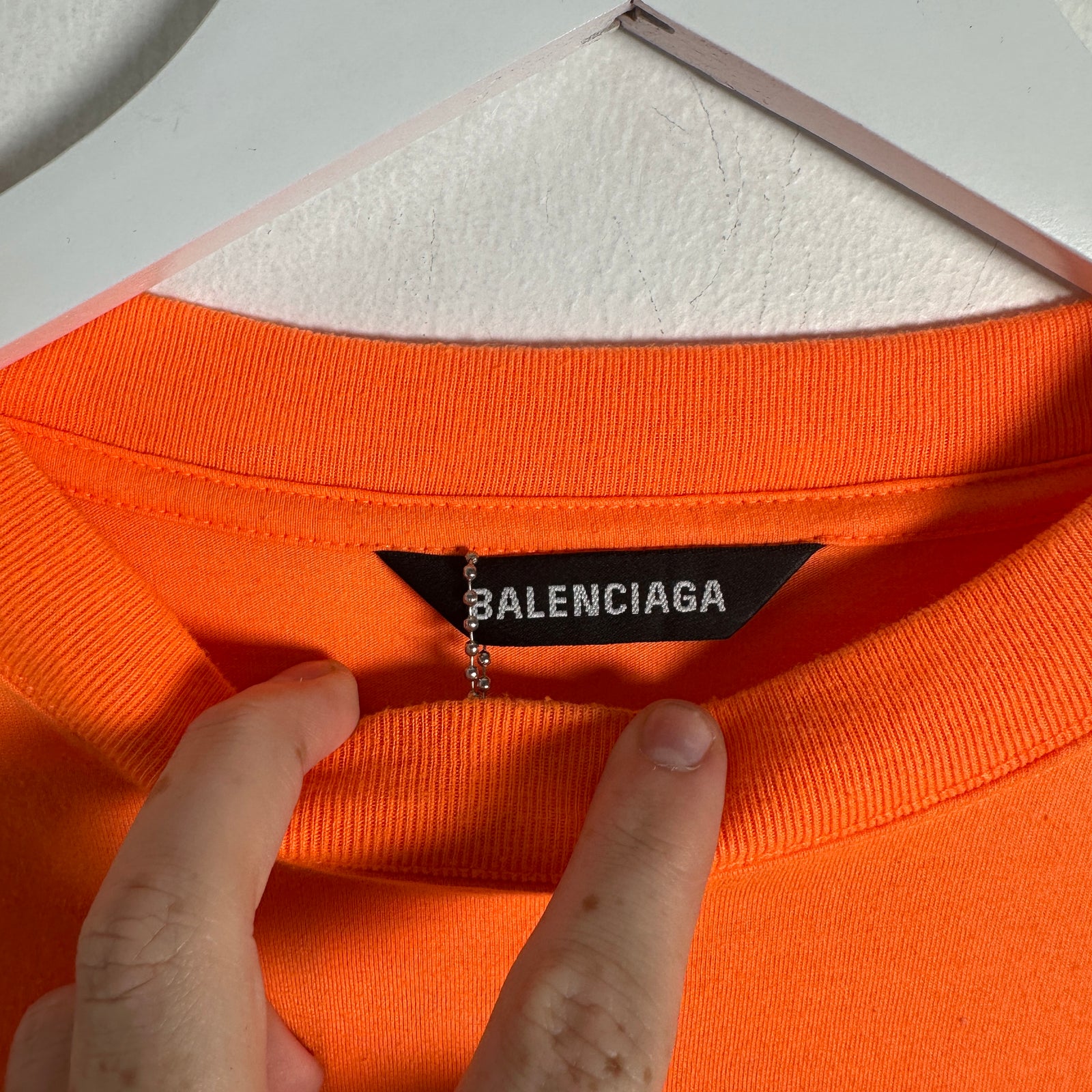 Balenciaga Orange Language Graphic T-Shirt Size S
