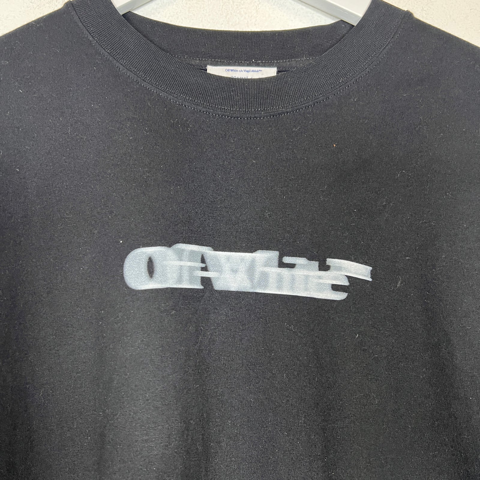 Off White Black Logo T-shirt Size XL