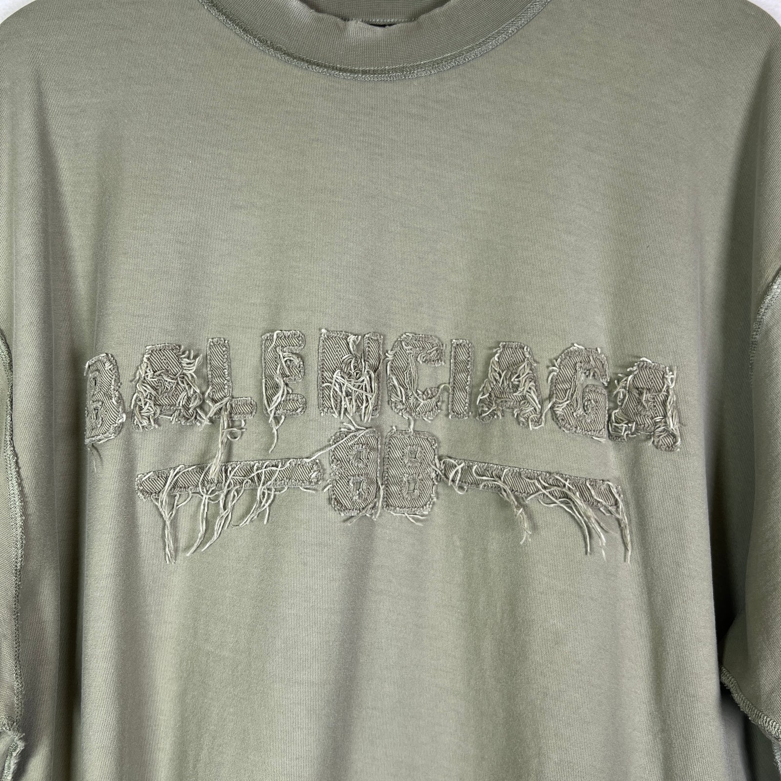 Balenciaga Inside Out Distressed Logo T-Shirt
