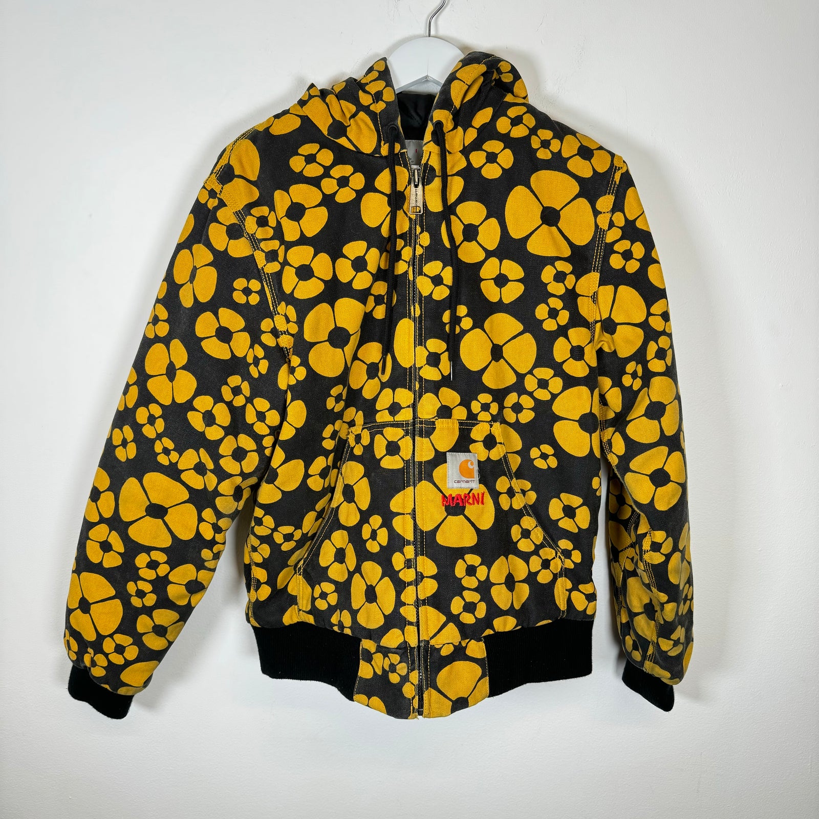 Marni x Carhartt WIP Yellow Sunflower Canvas Work Jacket Size XS