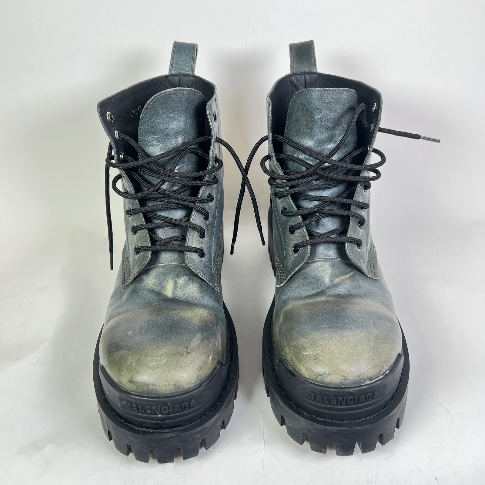 Balenciaga Worn Out Leather Strike Boots
