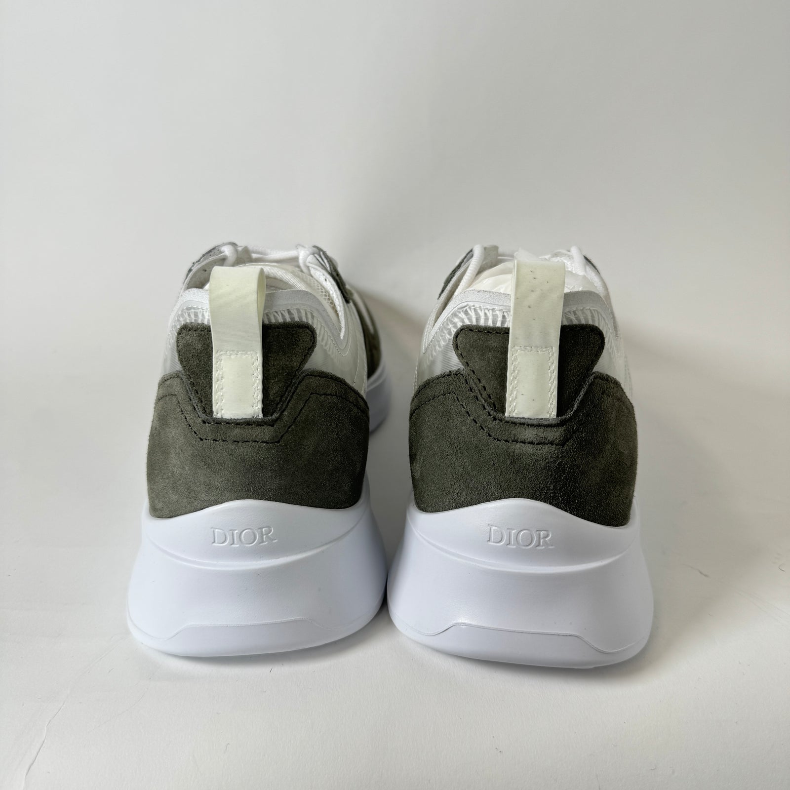Dior B25 Green Oblique Suede Runners Size 46