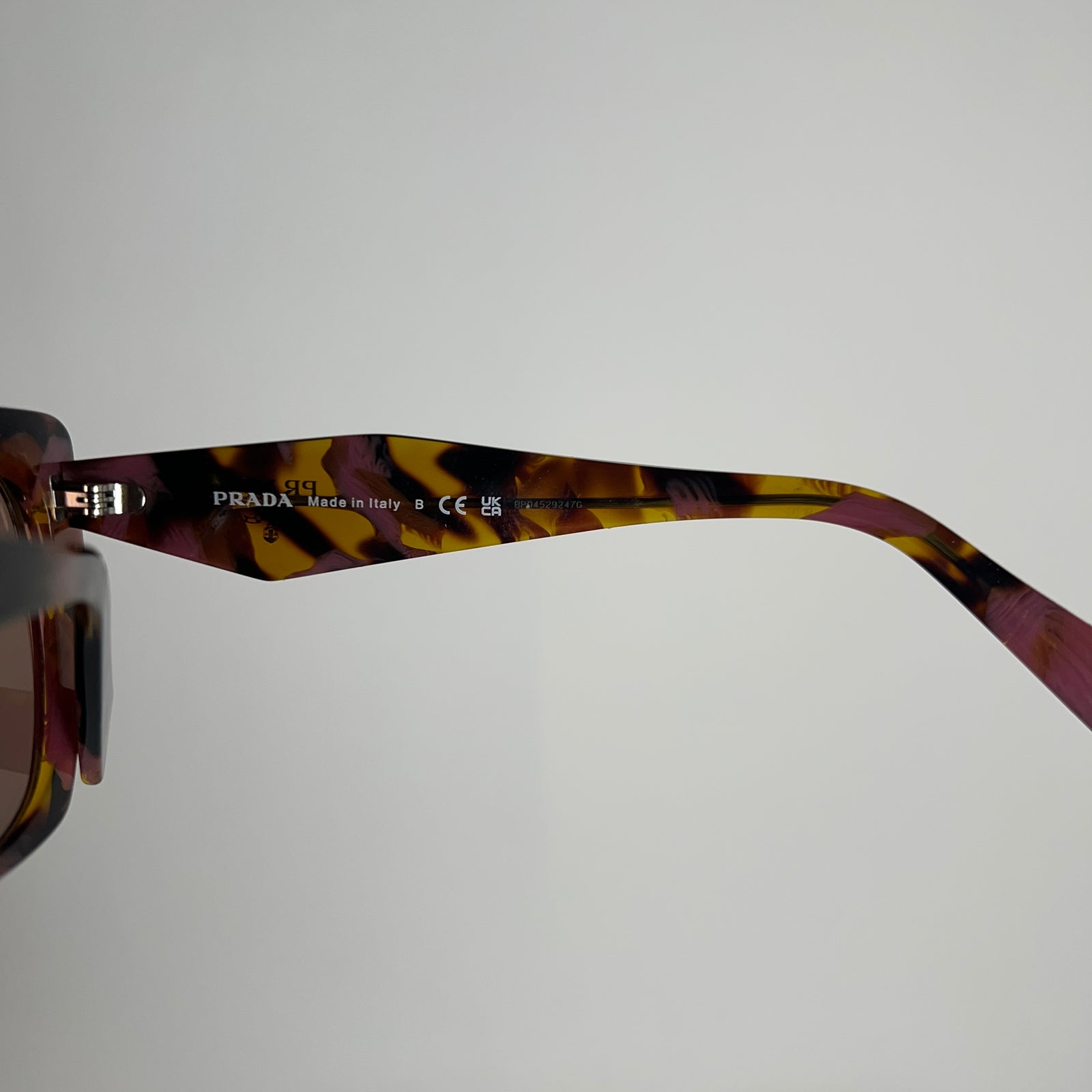 Prada Pink PR 19ZS Rectangle Sunglasses