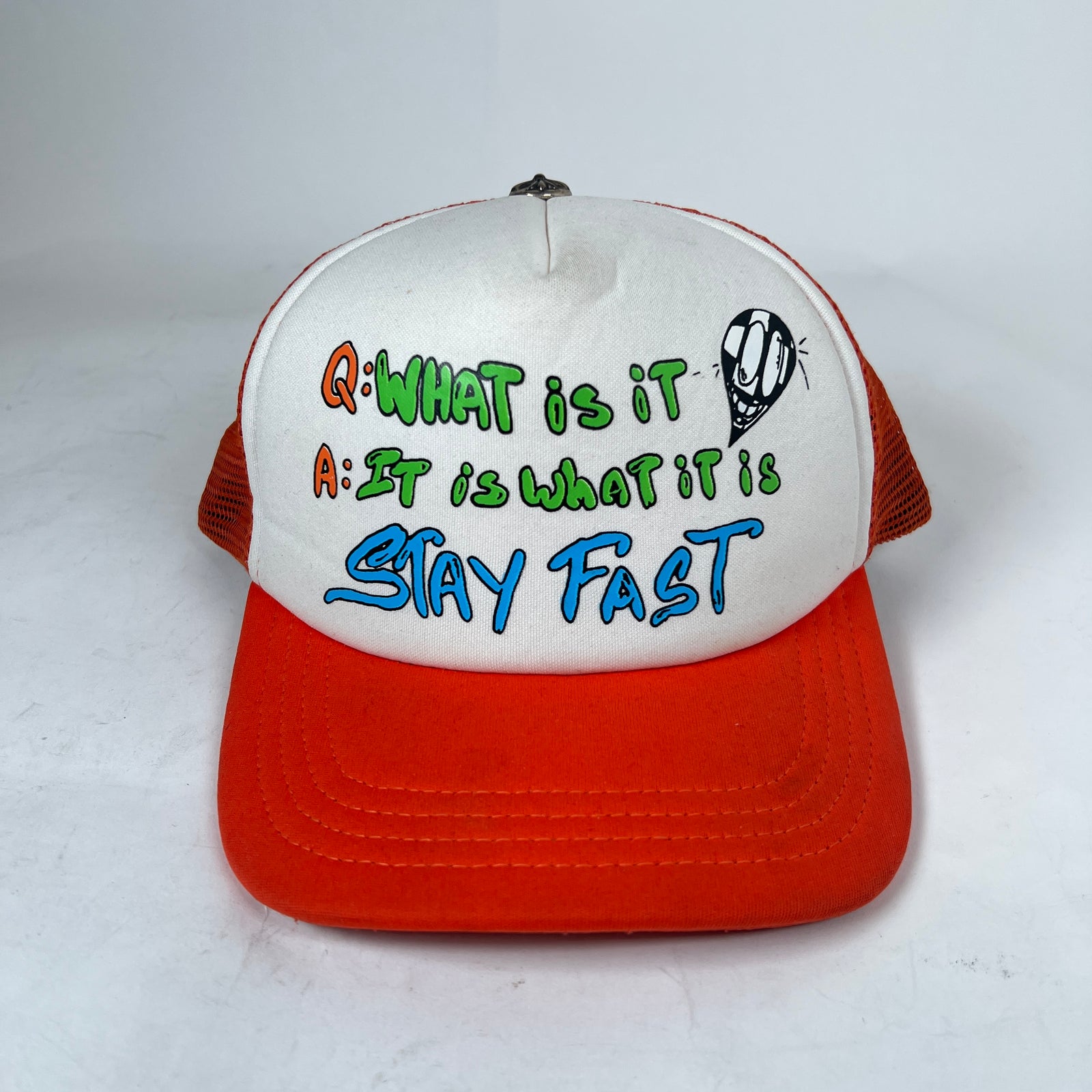 Chrome Hearts Matty Boy Orange Stay Fast Trucker Hat