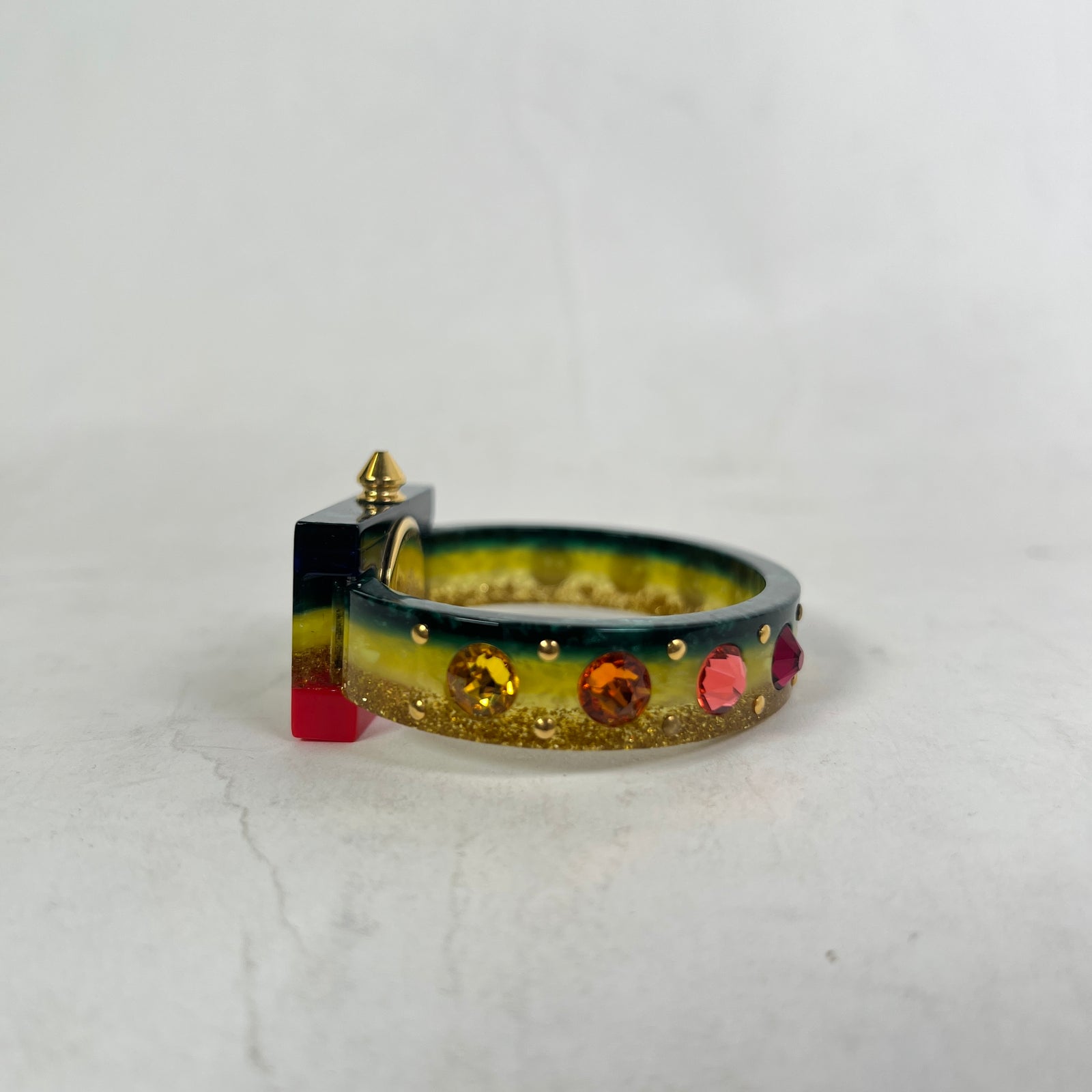 Gucci Vintage Rainbow Plexiglass Web Watch