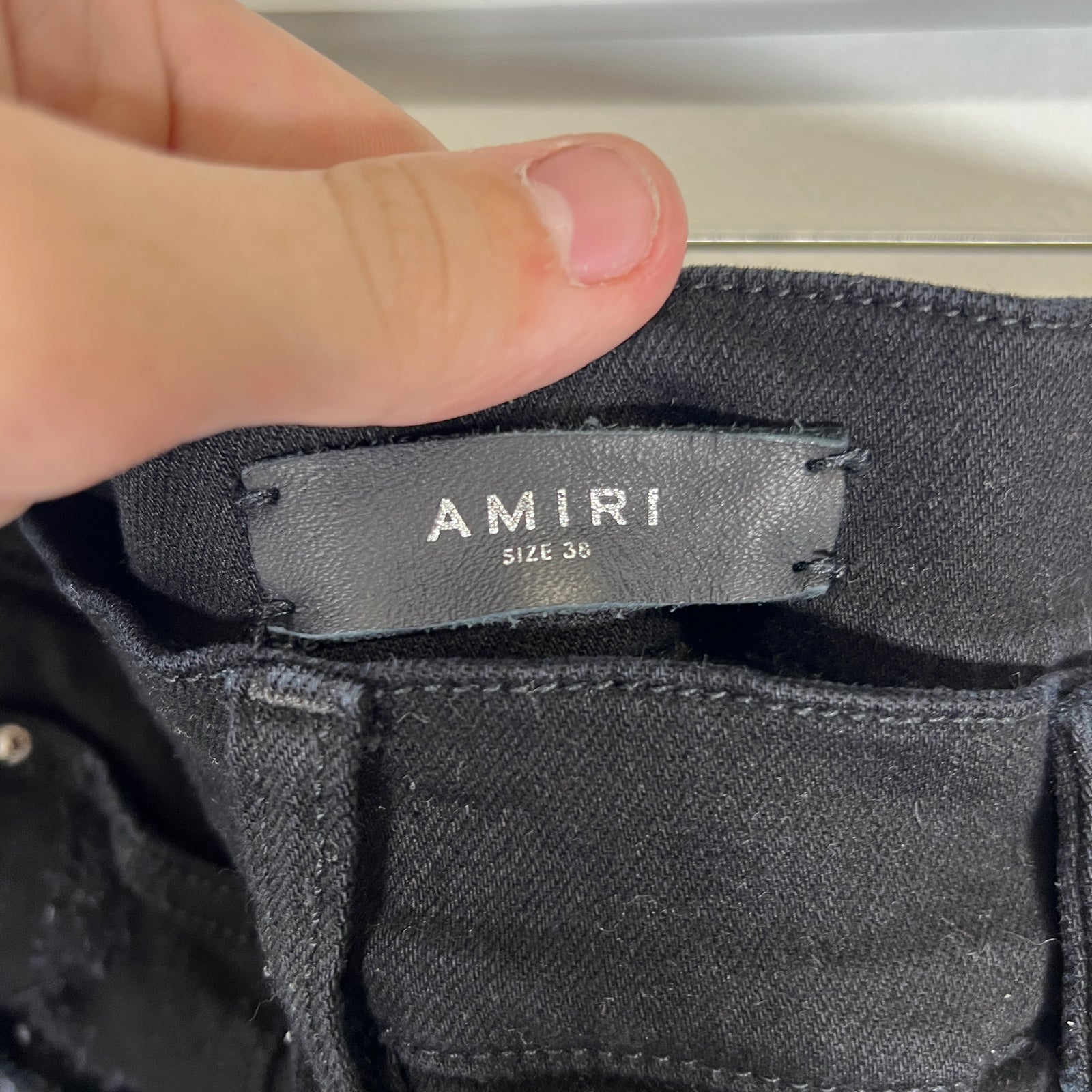 Amiri Thigh Spell-out Black Jeans Size 38