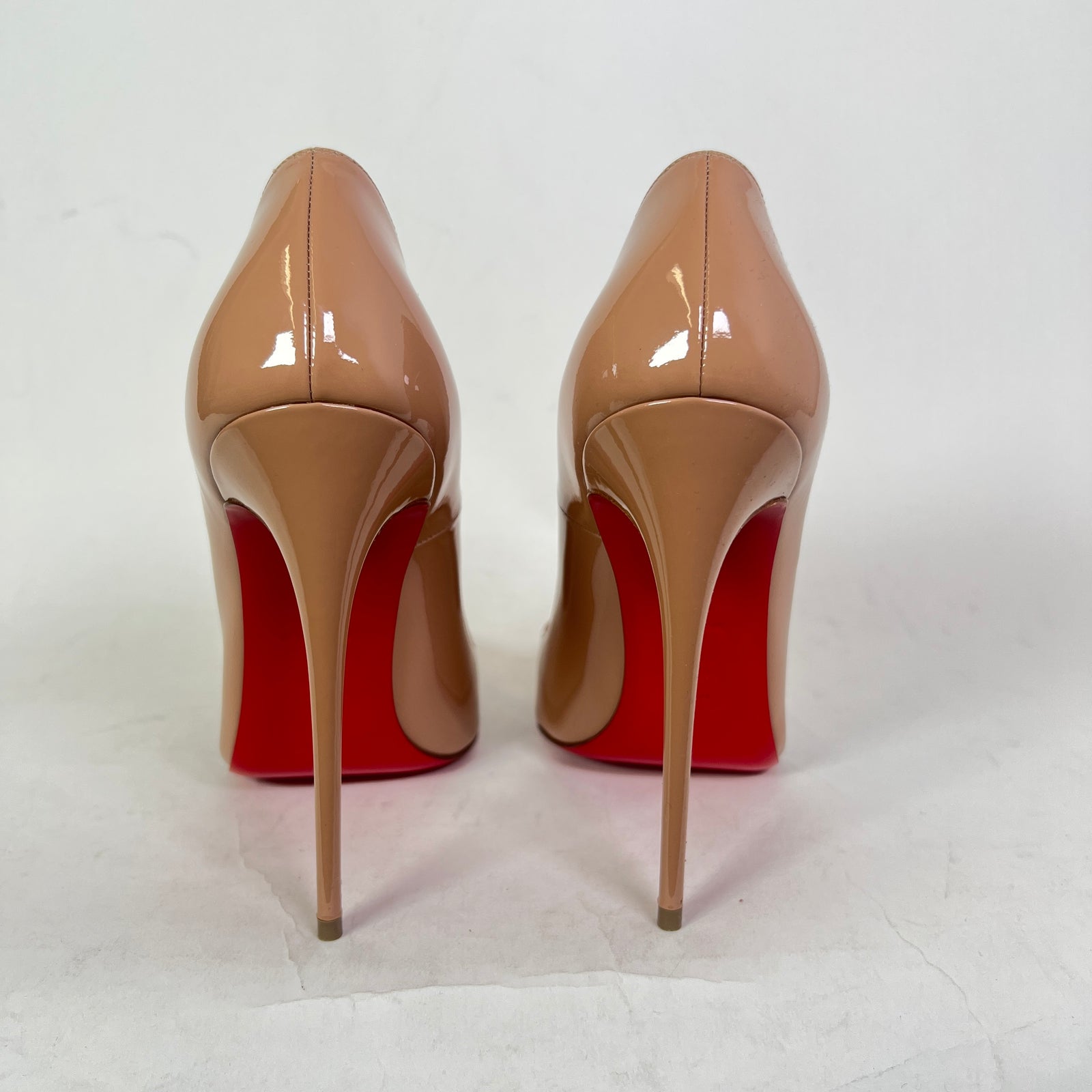 Christian Louboutin Nude Patent Kate 120 Heels Size 41