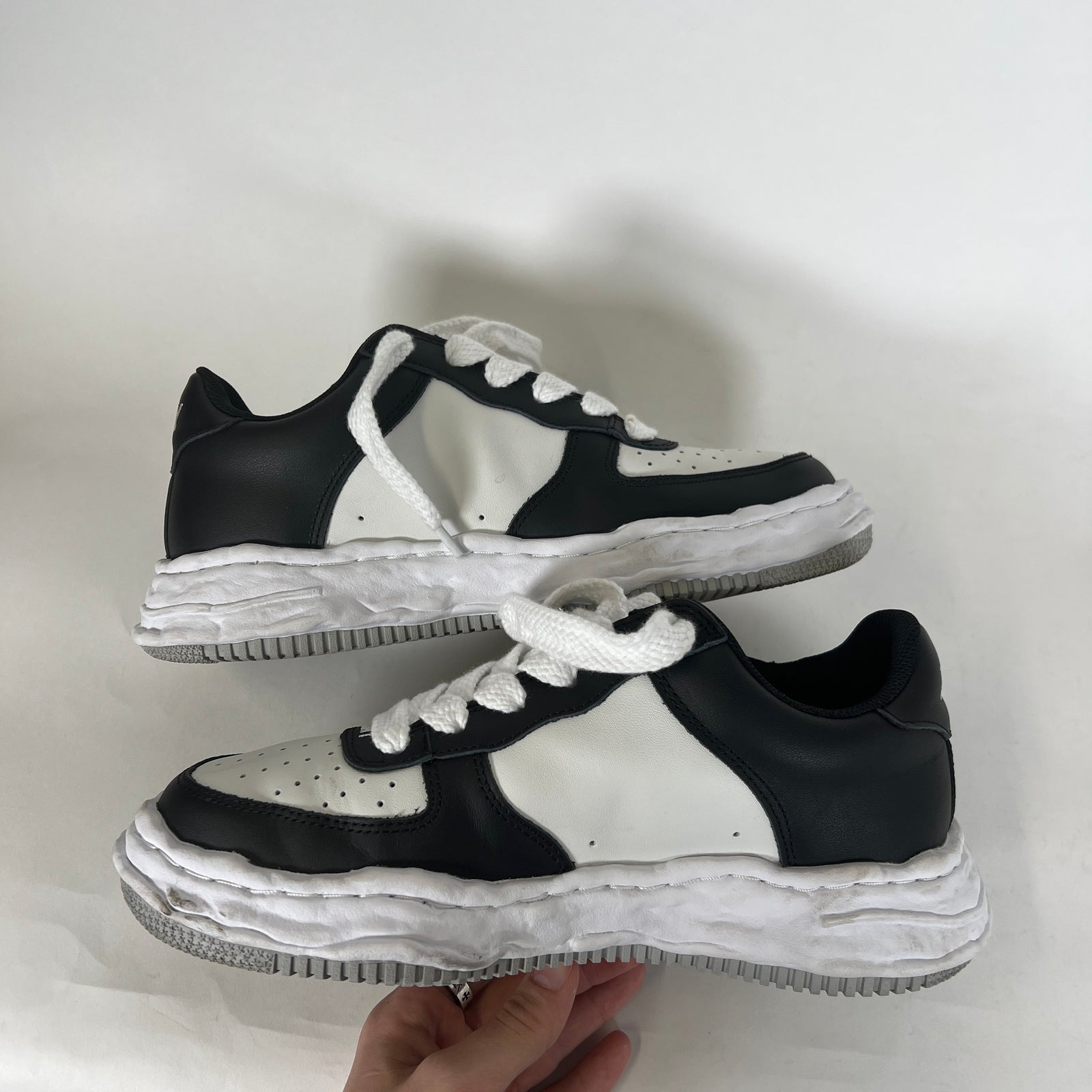 Maison Mihara White/Black Wayne Sneakers Sz 43