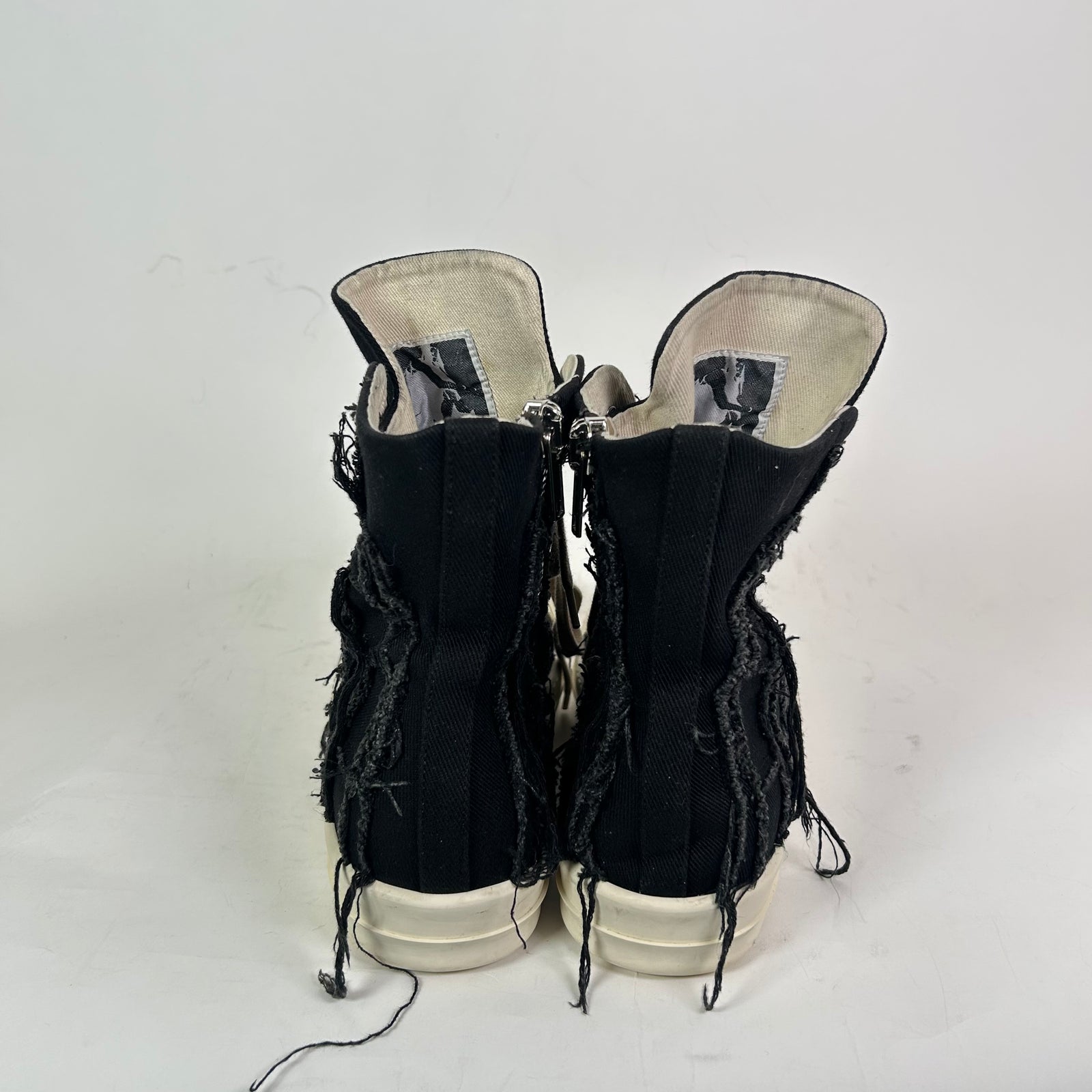 Rick Owens Black Distressed Ramones Size 42