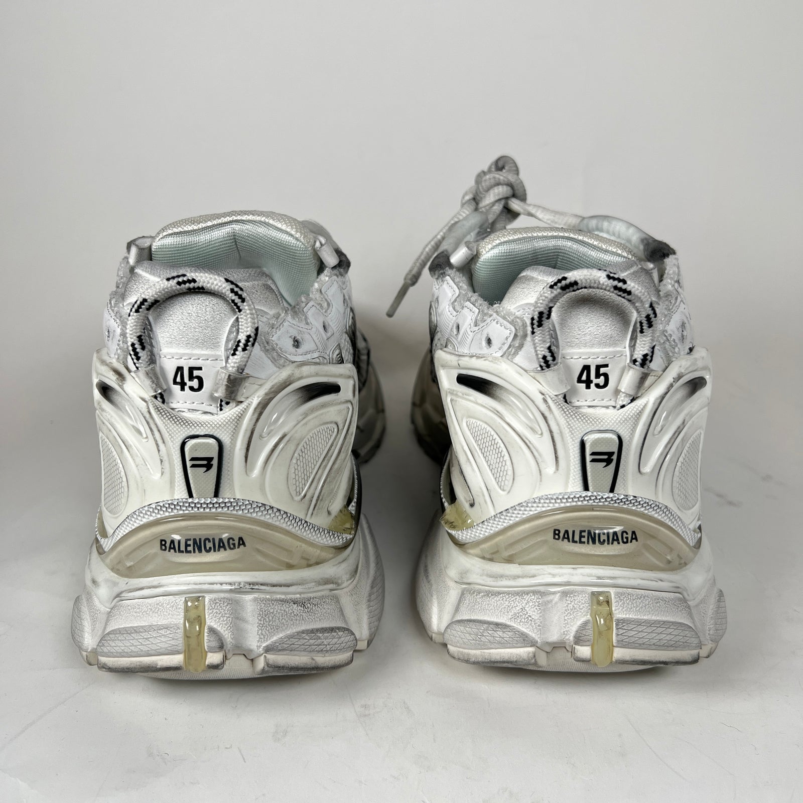 Balenciaga White/Black Gradient Runner Size 45