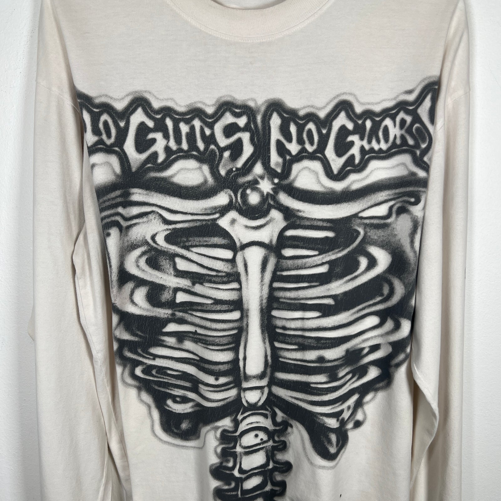 Hellstar White "No Guts No Glory" Long Sleeve Size L