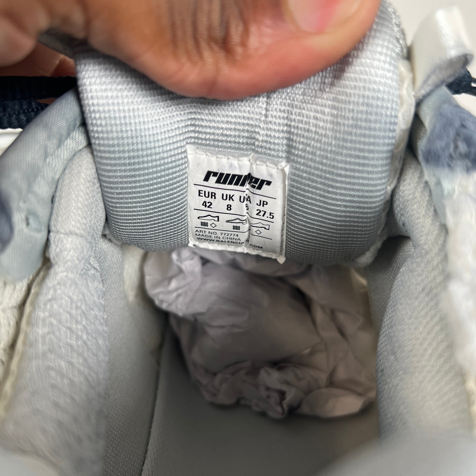 Balenciaga Grey/Pink/Blue Runners Size 42