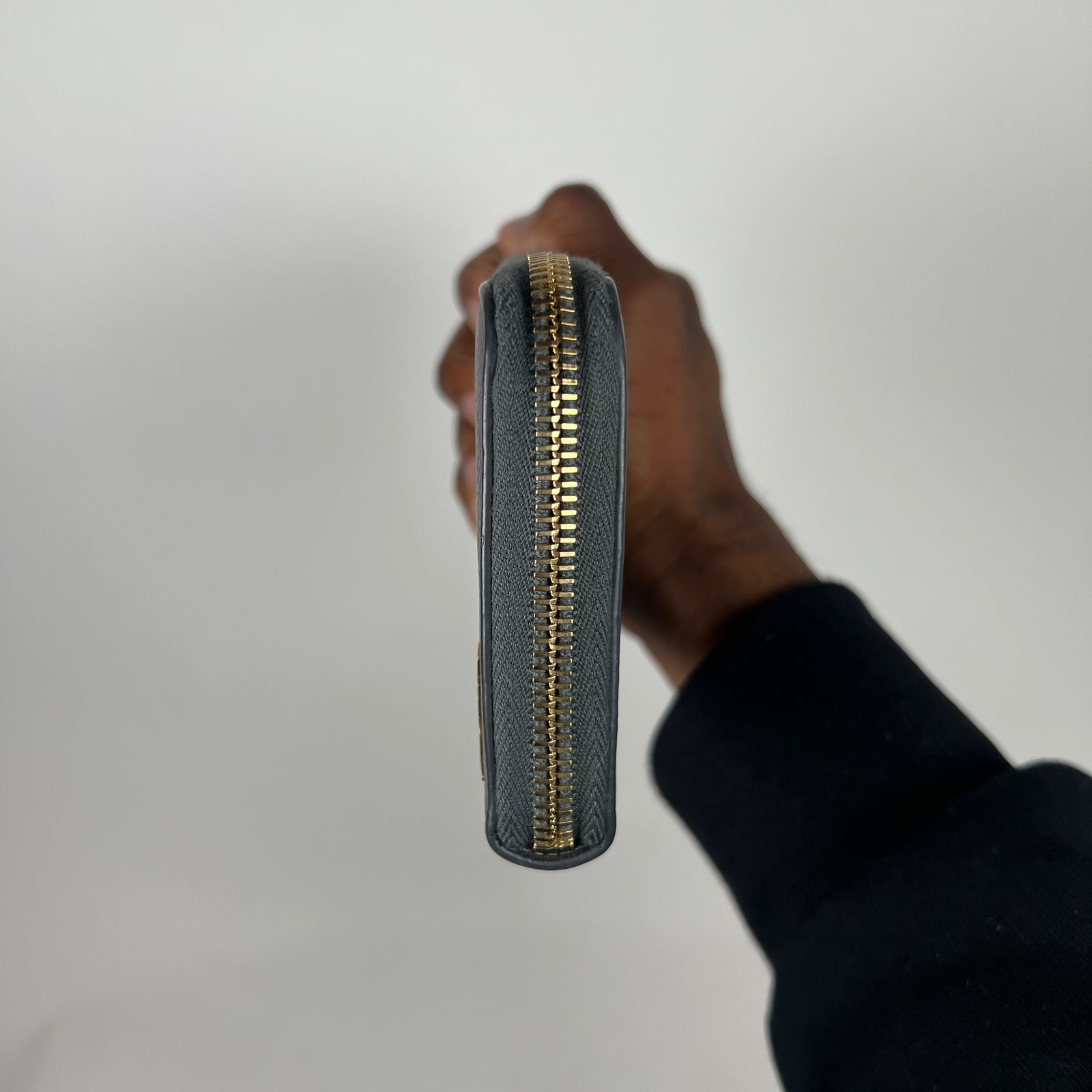 Saint Laurent Grey Zip-Around Wallet