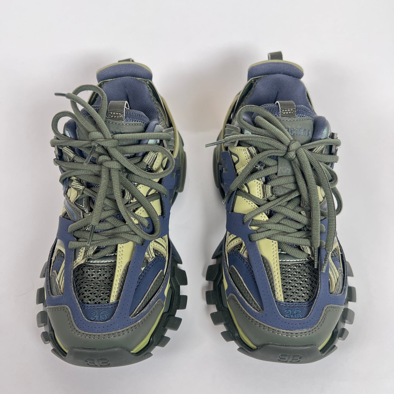 Balenciaga Olive/Navy Track Sneaker Size 36
