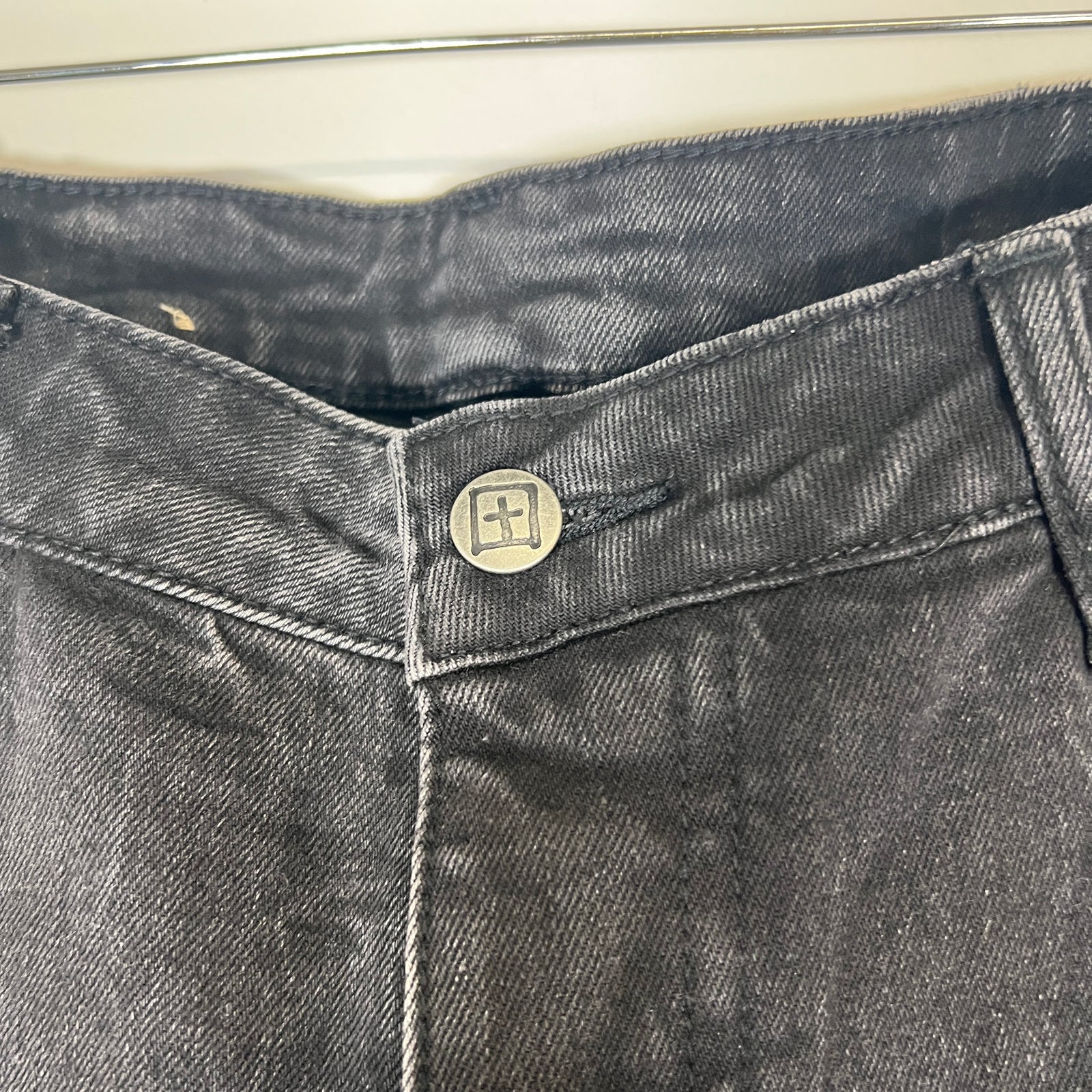 Ksubi Grey Cross Stitch Jeans Size 36