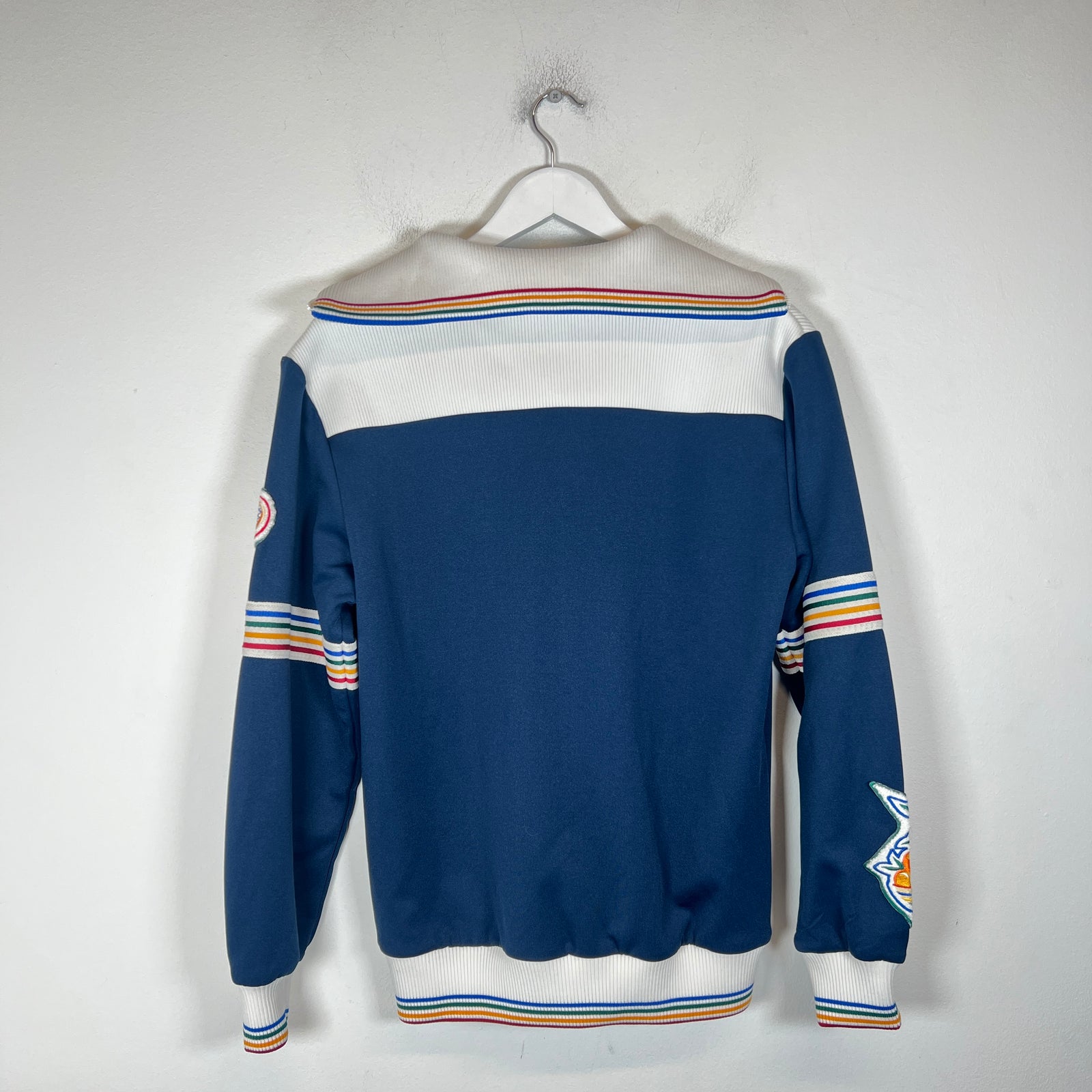 Casablanca Navy Patch Track Varsity Jacket Size S
