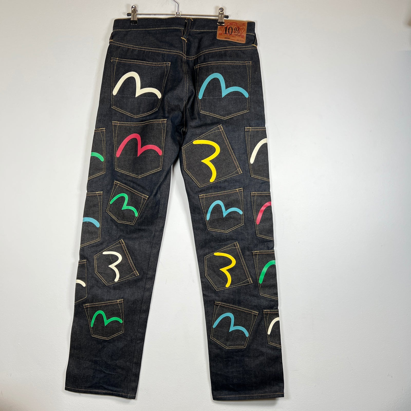 Evisu 2008 Multi-Pocket Indigo Raw Denim Size 32