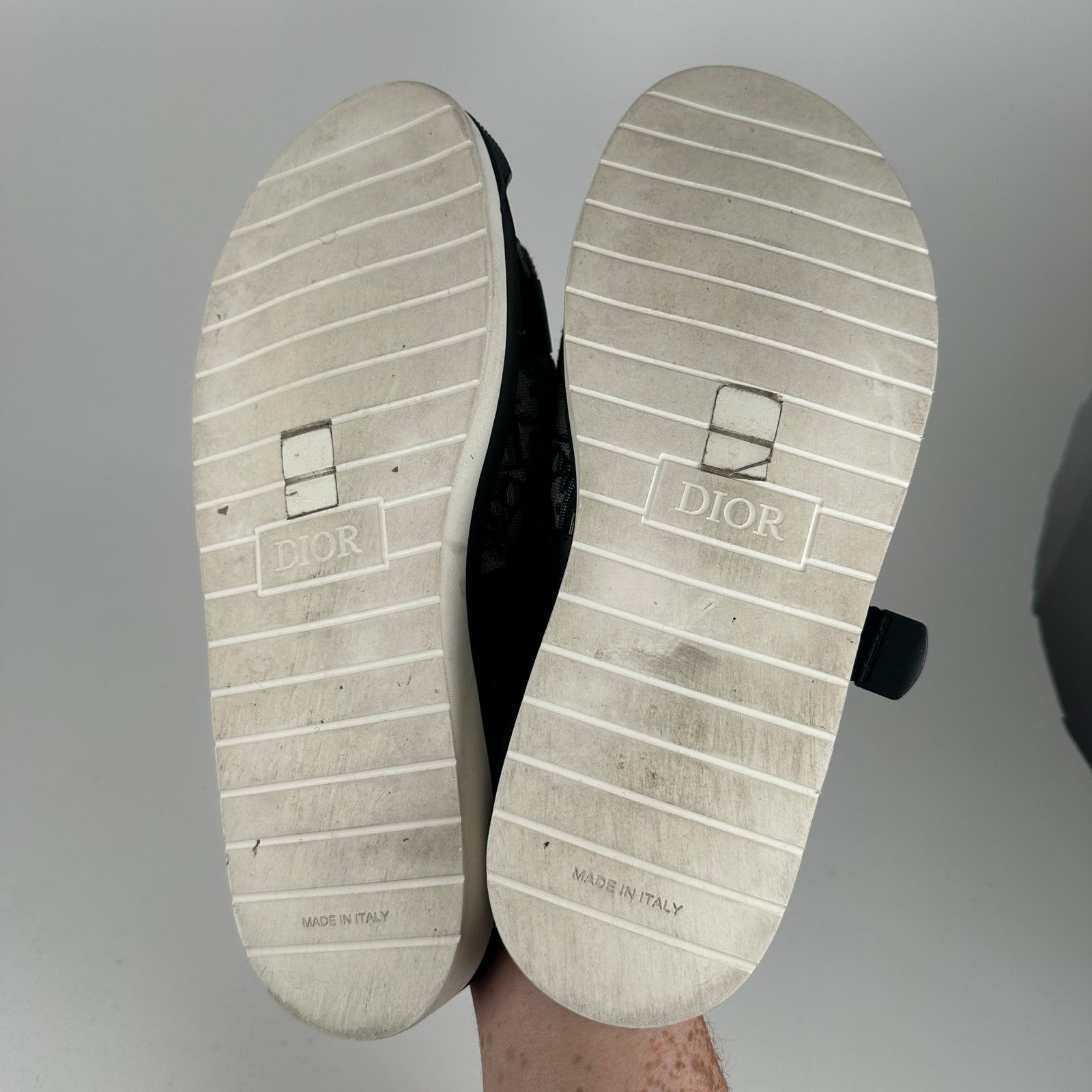 Dior Alpha Beige And Black Oblique Sandals Size 45