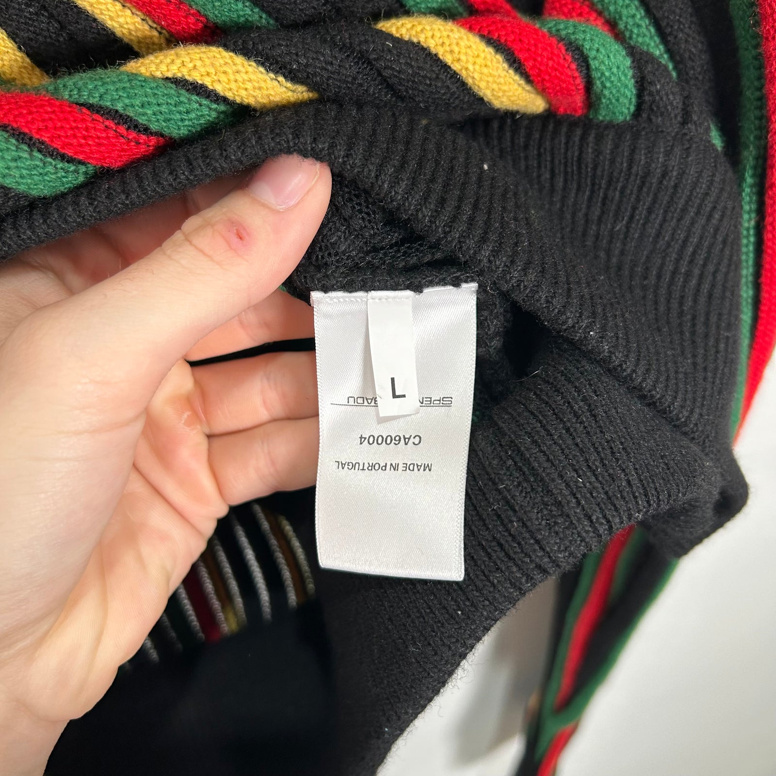 Spencer Badu Multi Color Striped Sweater Size L