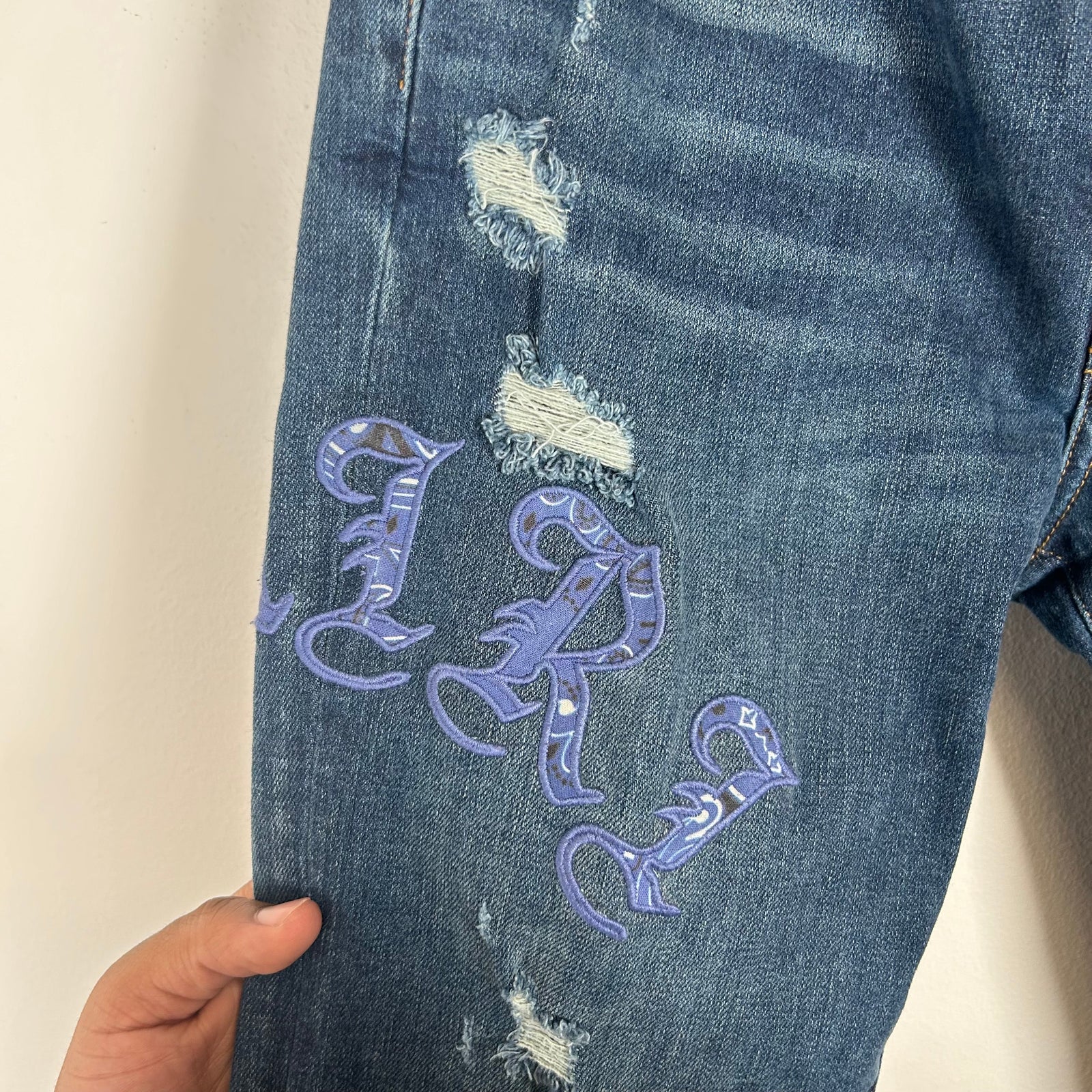 Amiri Blue Bandana Logo MX1 Size 33