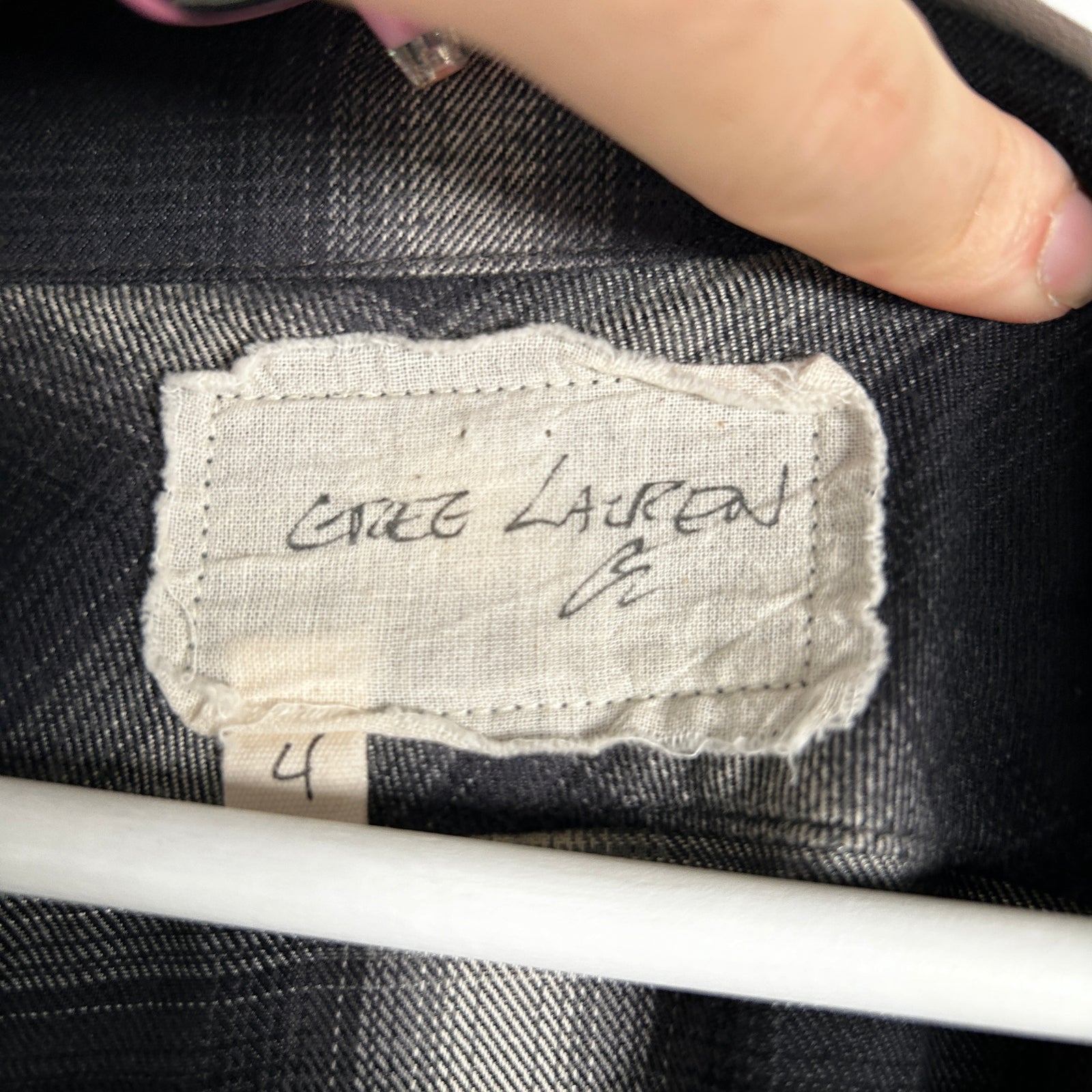 Greg Lauren Black/White Plaid Flannel Size 4
