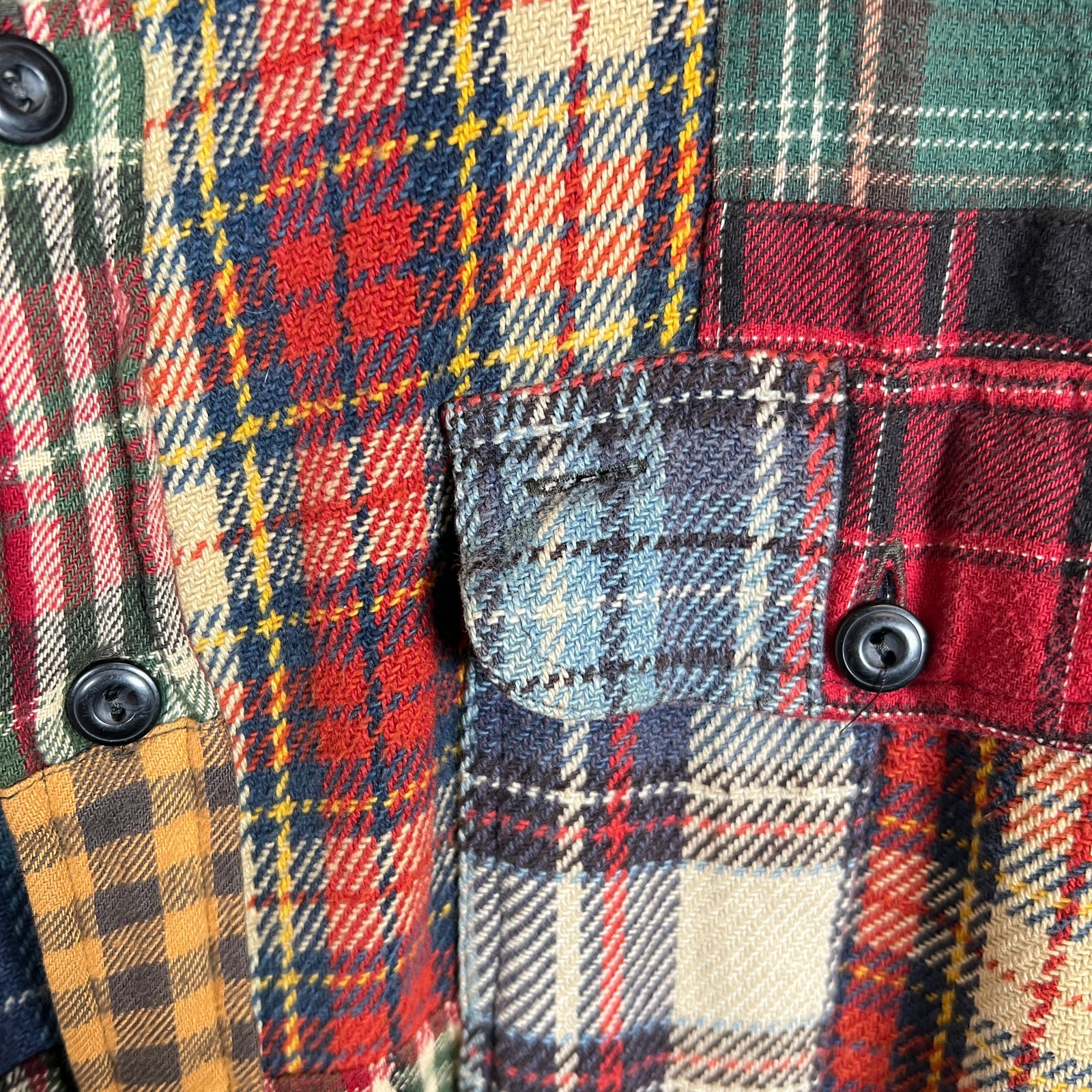 RRL Multicolor Patchwork Flannel Shirt Size L