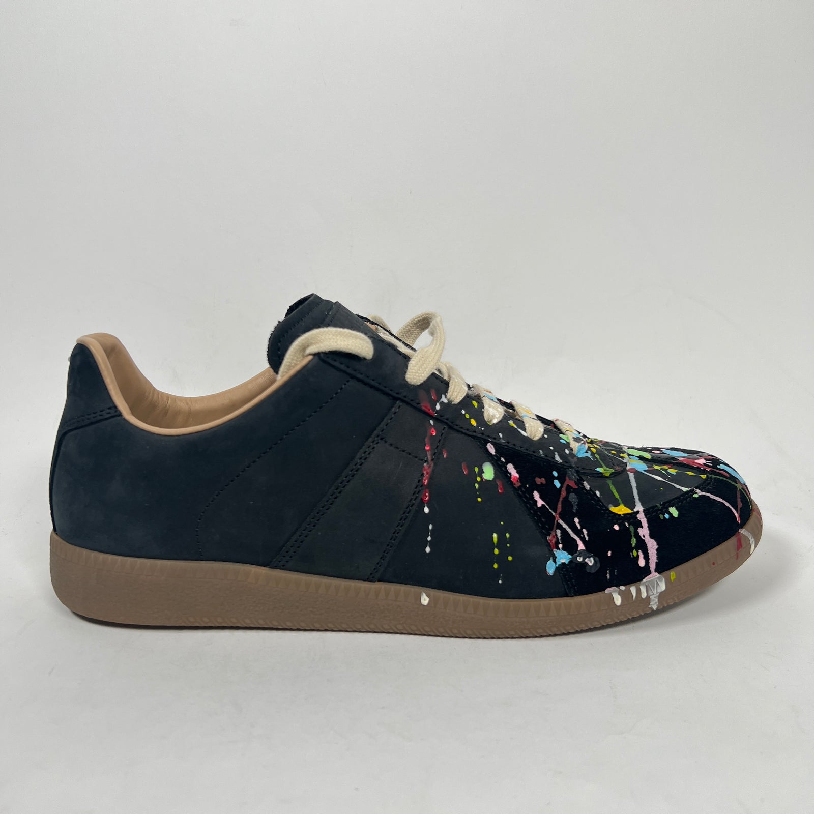 Maison Margiela Black Paint Splatter Gats Size 41